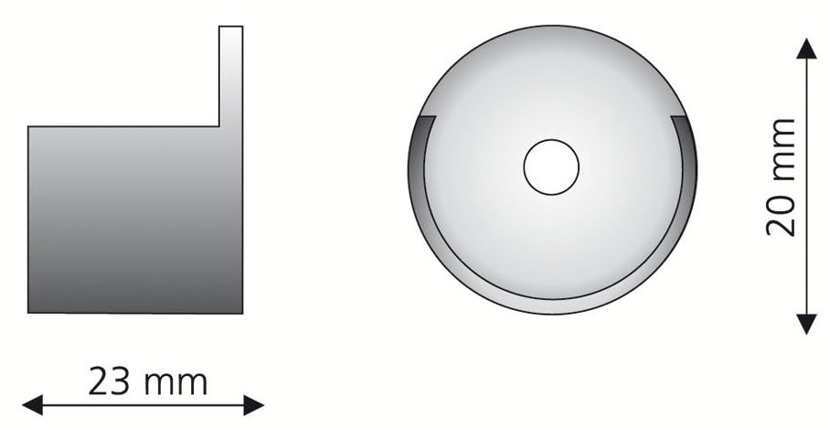 Liedeco Gardinenstangenhalter »Wandlager, Wandhalter für 16 mm Gardinenstangen "Skandinavia"«, (1 St.), Halter, Wandlager für Stangen 16 mm