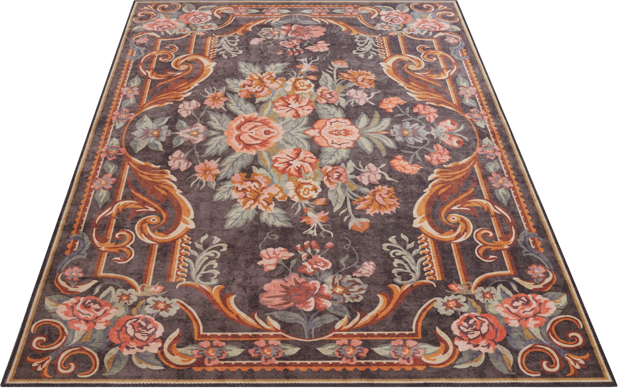 Home affaire Teppich »Daria«, rechteckig, Blumen Design, Florale Ornamente, Orientalischer Rosenkelim, Robust