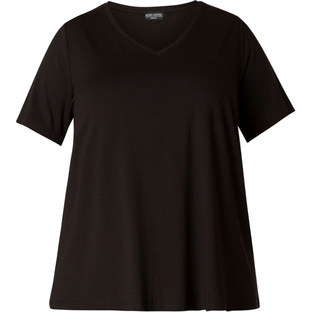 Base Level Curvy T-Shirt »Alba«, Weich fliessende, formstabile Qualität