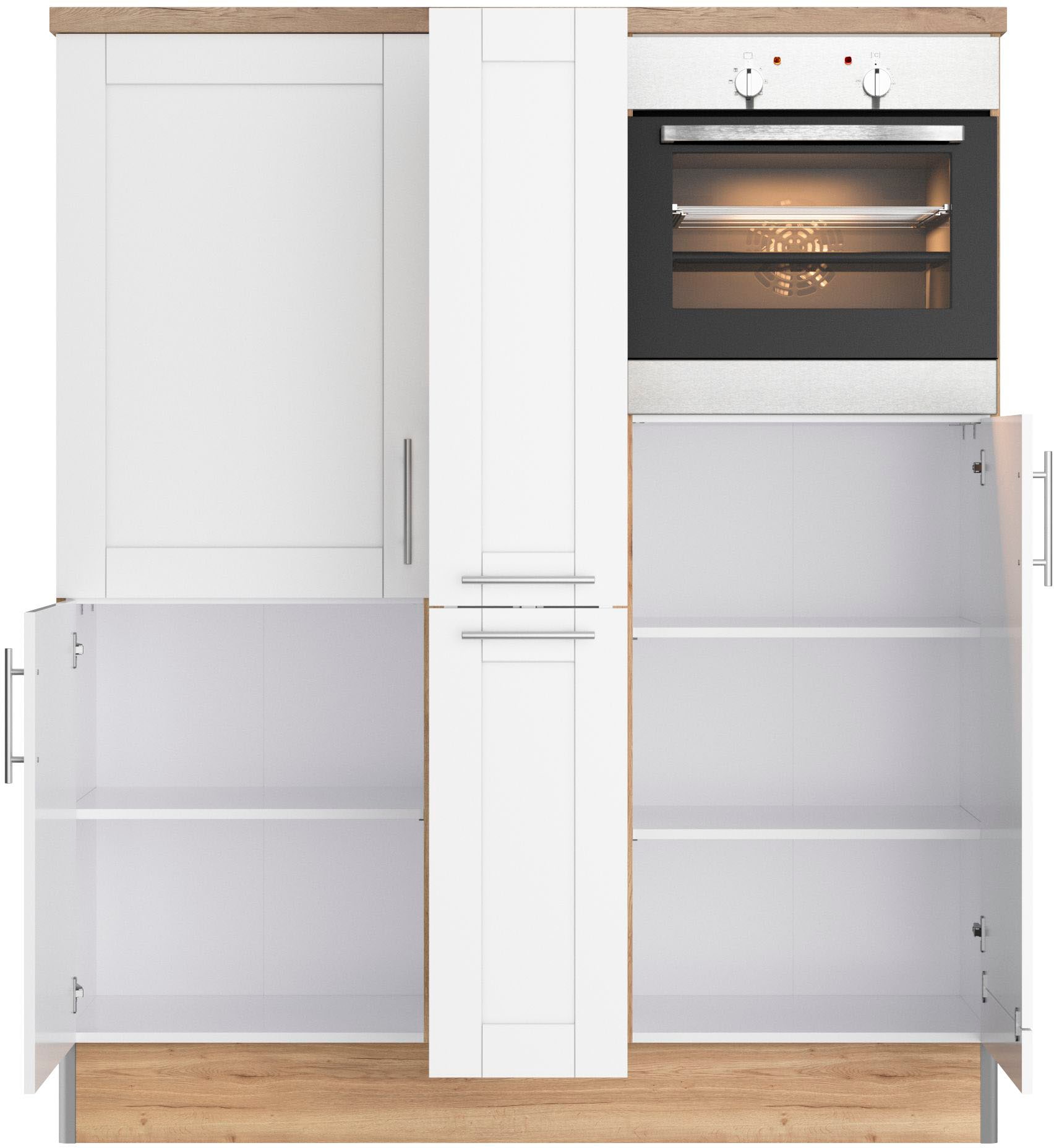 KOCHSTATION Pantryküche »KS-Ahus«, Breite 150 cm,wahlweise mit E-Geräten,Soft-Close-Funktion