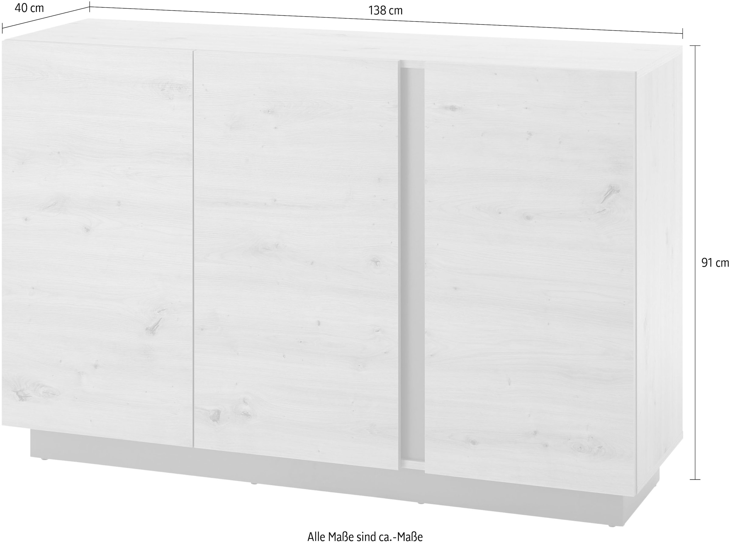 INOSIGN Sideboard »CLAiR Sideboard 52«, Breite 138 cm