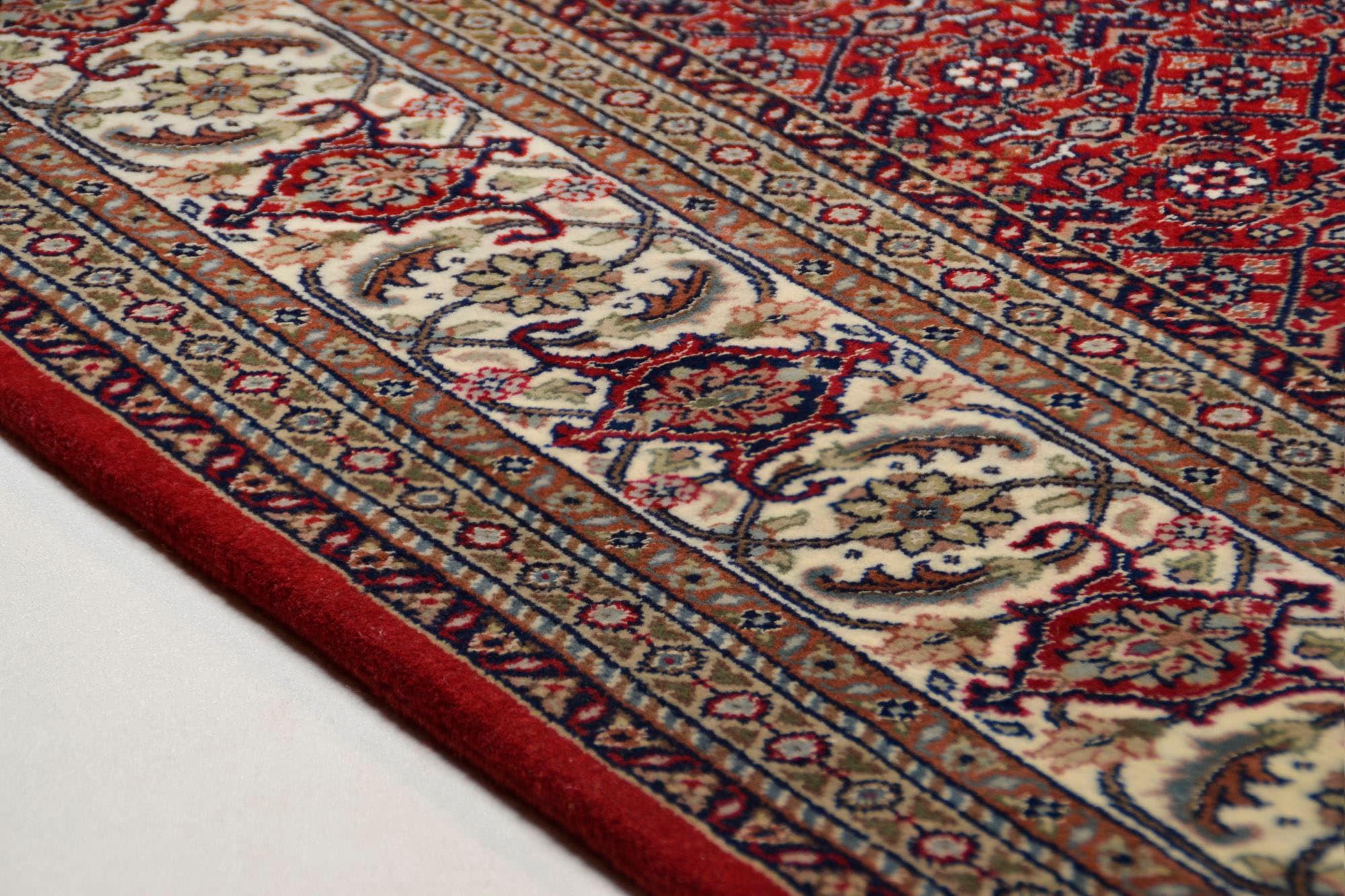 THEKO Orientteppich »Sirsa Seta Bidjar«, rechteckig, handgeknüpft, Material: 80%Wolle, 20% Seide, mit Fransen