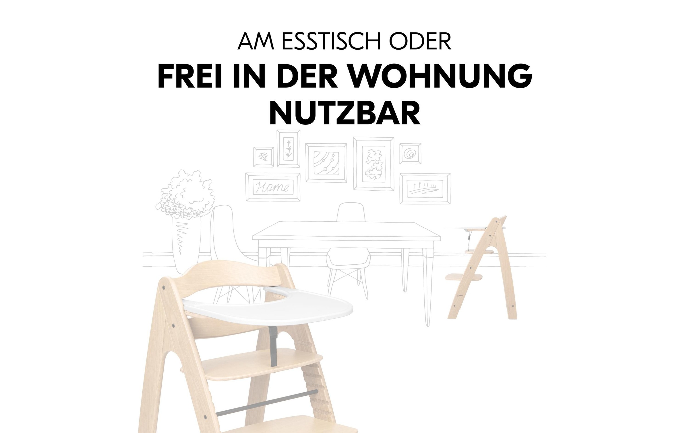 Hauck Hochstuhltablett »Arketa Click Tray White«