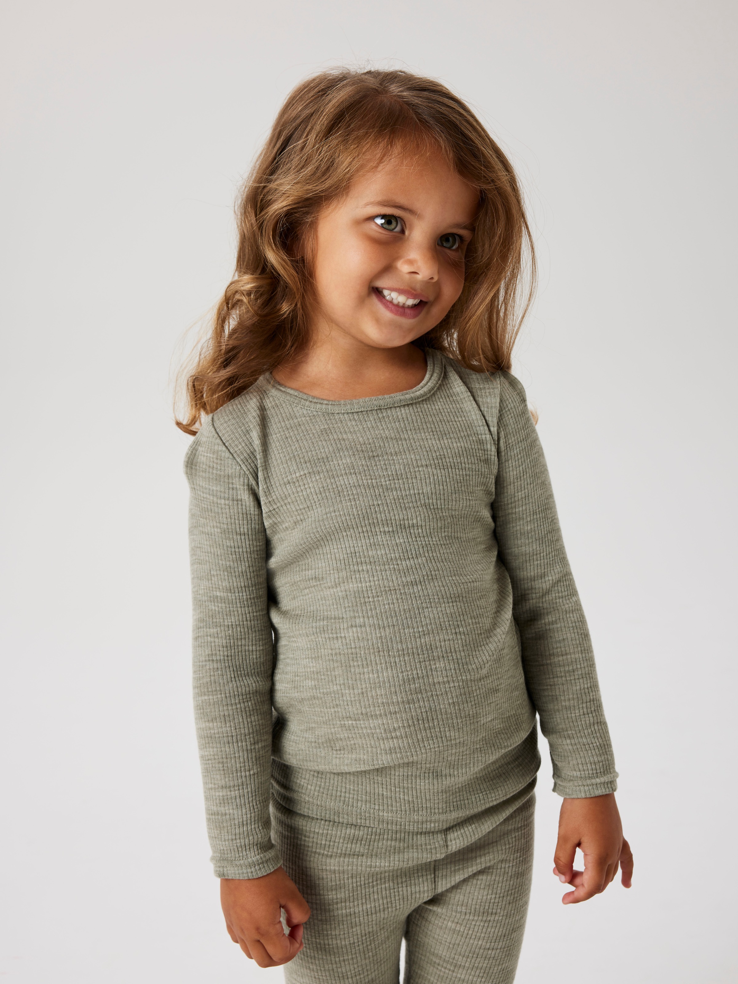 Name It Langarmshirt »NMNWAX WOOL RIB LS TOP NOOS« aus reiner Merinowolle