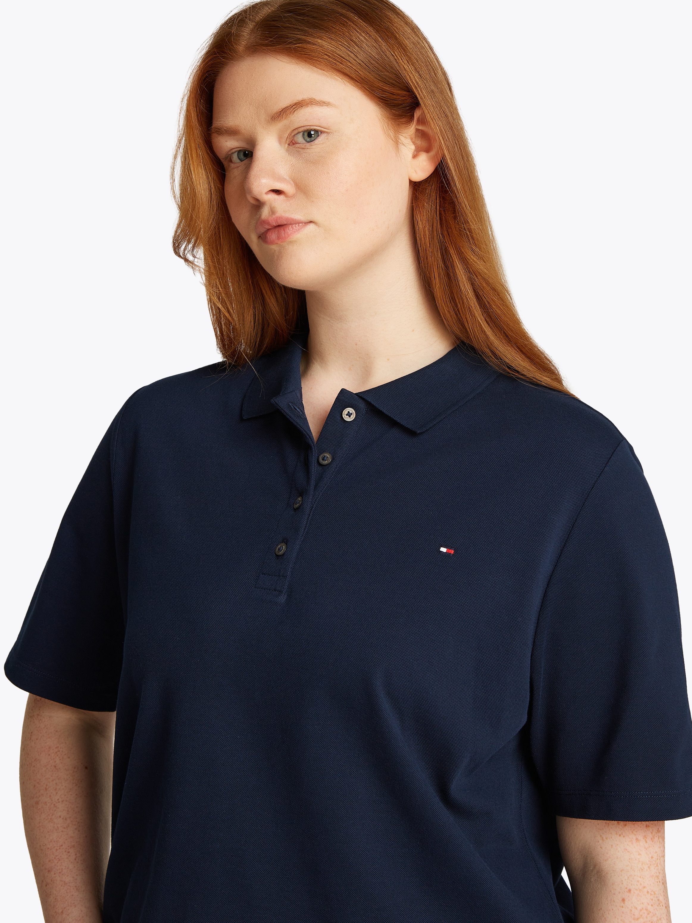 Tommy Hilfiger Curve Poloshirt »CRV 1985 REG PIQUE POLO SS«, in grossen Grössen