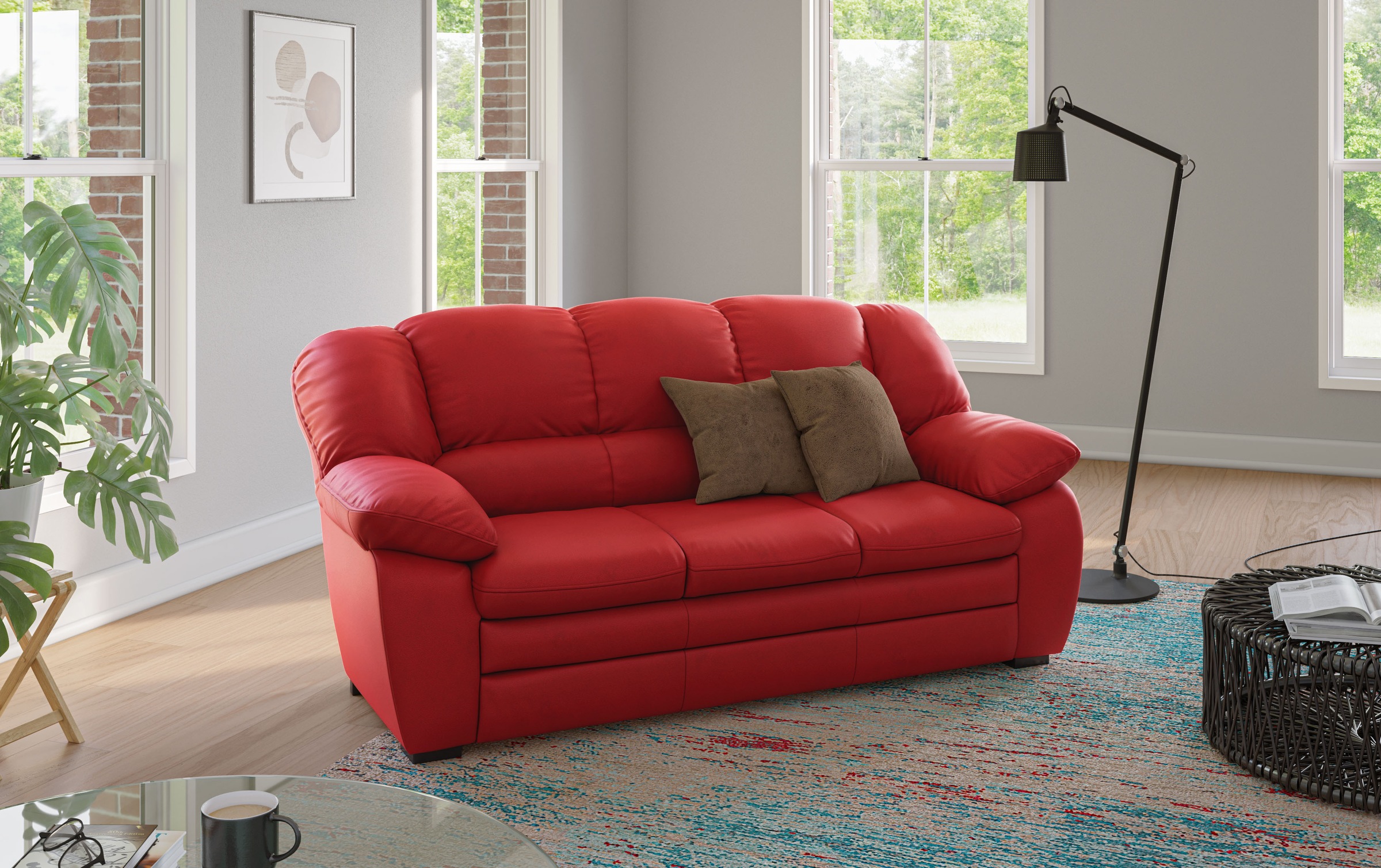 COTTA 2,5-Sitzer "Casino Sofa, Garnitur: Sessel 2,5-Sitzer, B: 185 cm, Sitzhöhe 43 cm" Polstergarnitur, auch als Set erhältlich