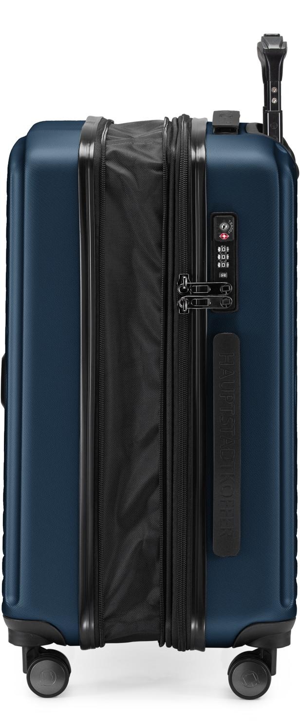 Hauptstadtkoffer Hartschalen-Trolley »Mitte, dunkelblau, 55 cm«, 4 Rollen, Hartschalen-Koffer Handgepäck-Koffer TSA Schloss Volumenerweiterung