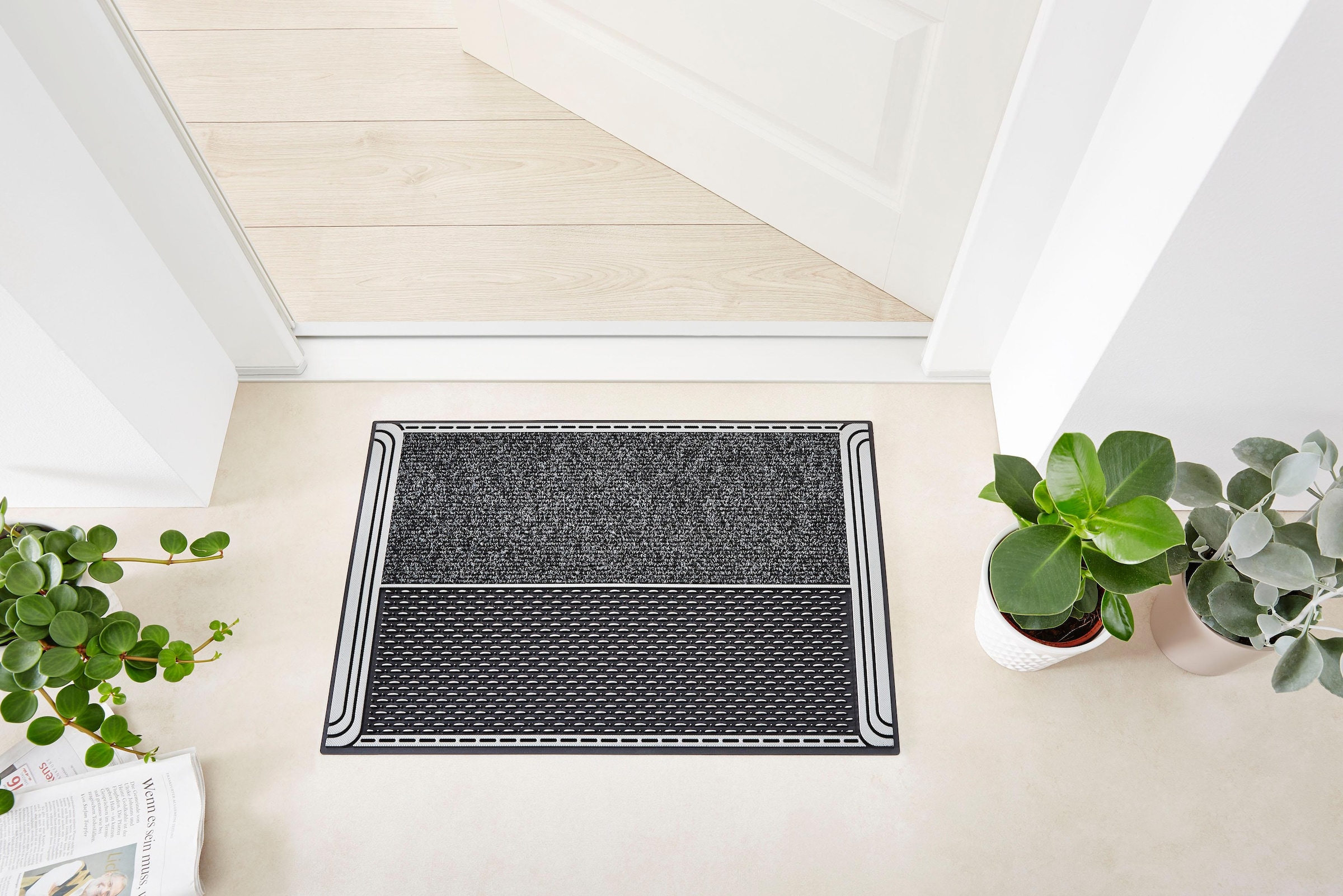 Home2Fashion Fussmatte »DC Clean Horizon«, rechteckig, 8 mm Höhe, Schmutzfangmatte, robust & strapazierfähig, In- und Outdoor geeignet