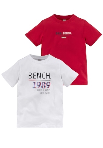 Bench. T-Shirt, (Packung, 2 tlg., 2er-Pack), mit unterschiedlichen Drucken kaufen
