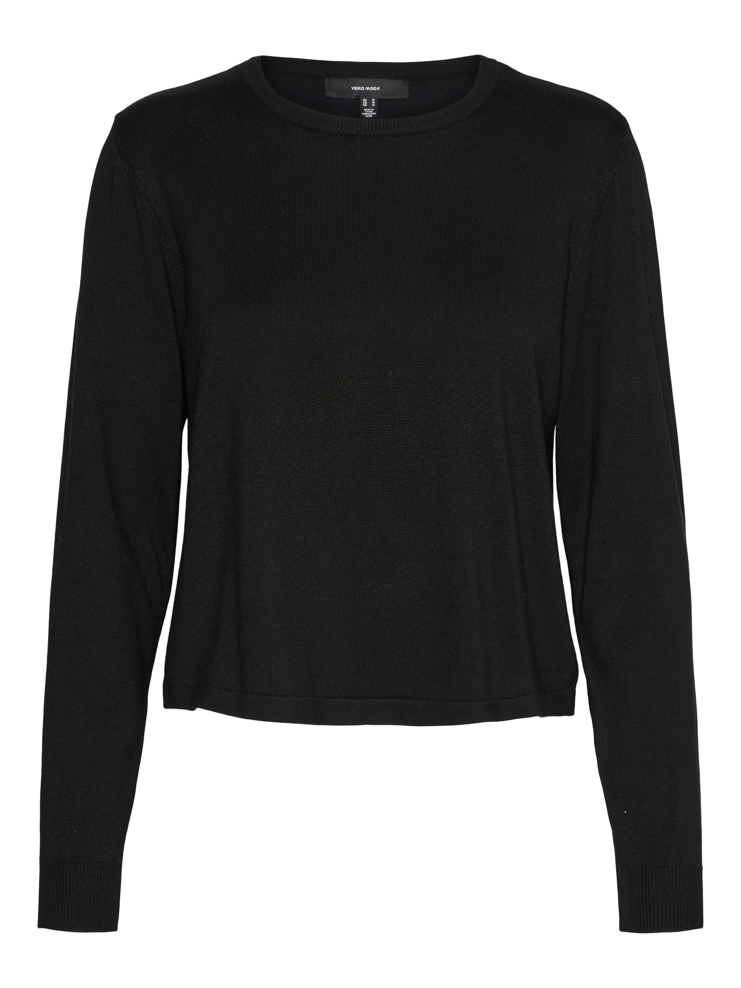 Vero Moda Strickpullover »VMSILJE LS O-NECK SHORT PULLOVER GA NOOS«