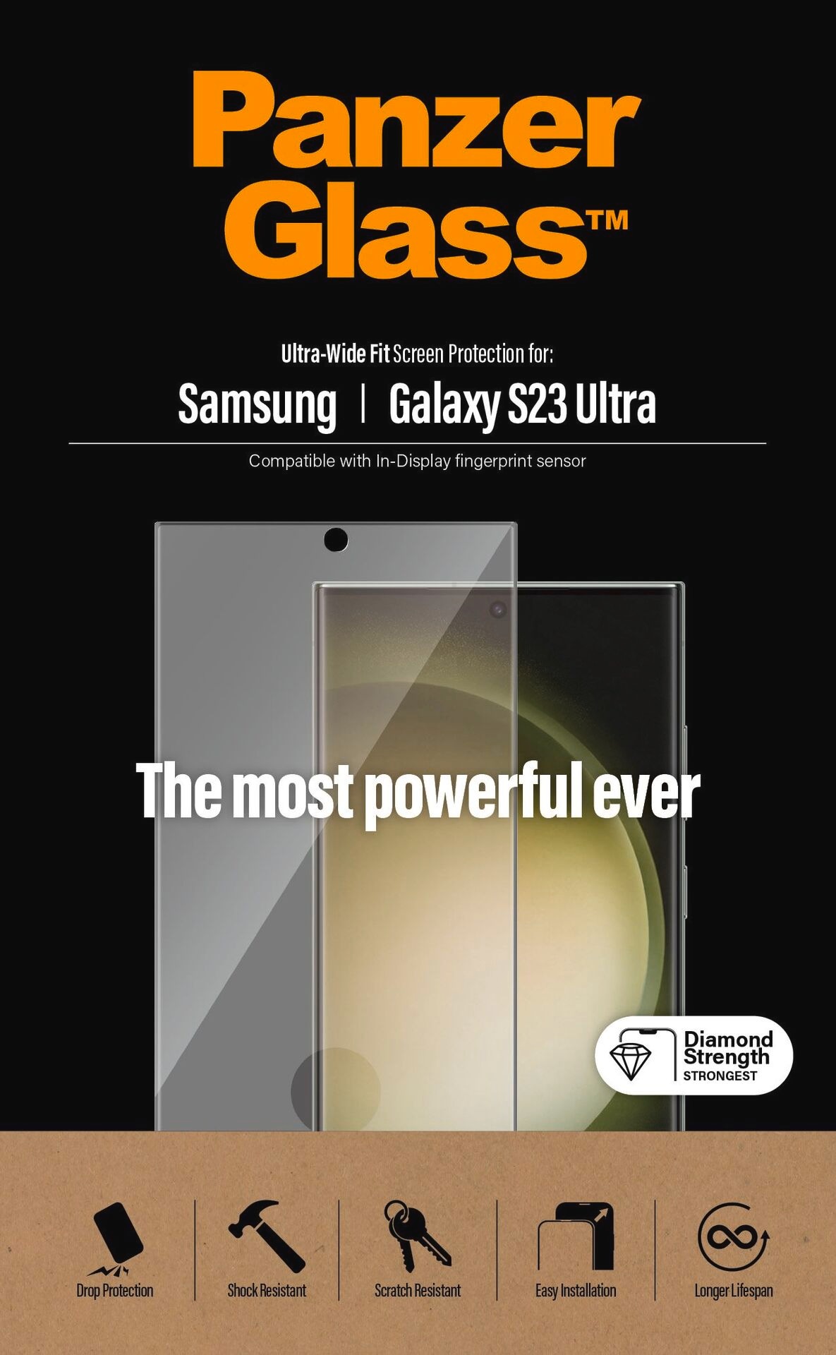 PanzerGlass Displayschutzfolie »Screen Protector Samsung Galaxy S23 Ultra, UWF«