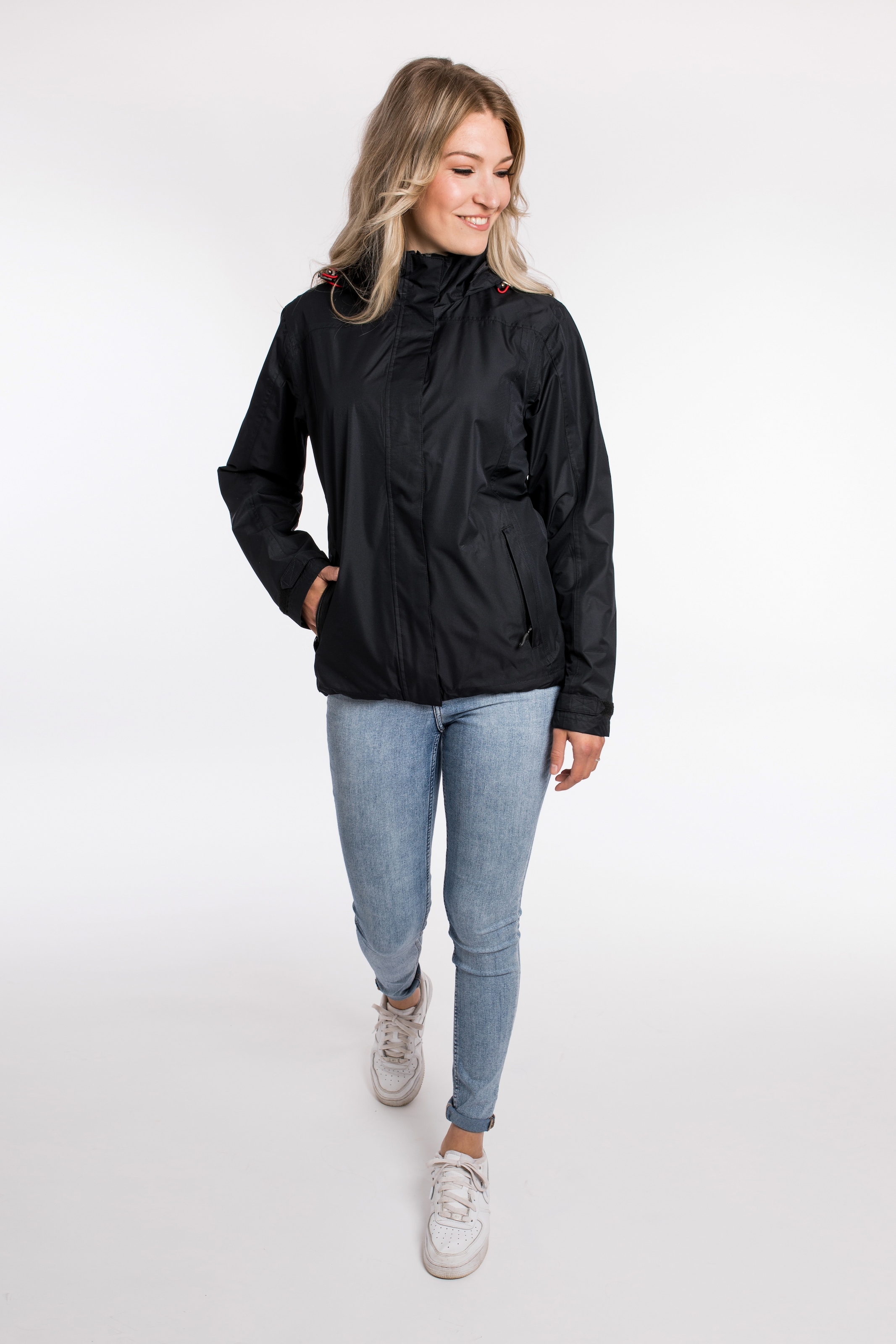 DEPROC Active Outdoorjacke »GLENDALE PEAK WOMEN«, Kontrastreissverschluss