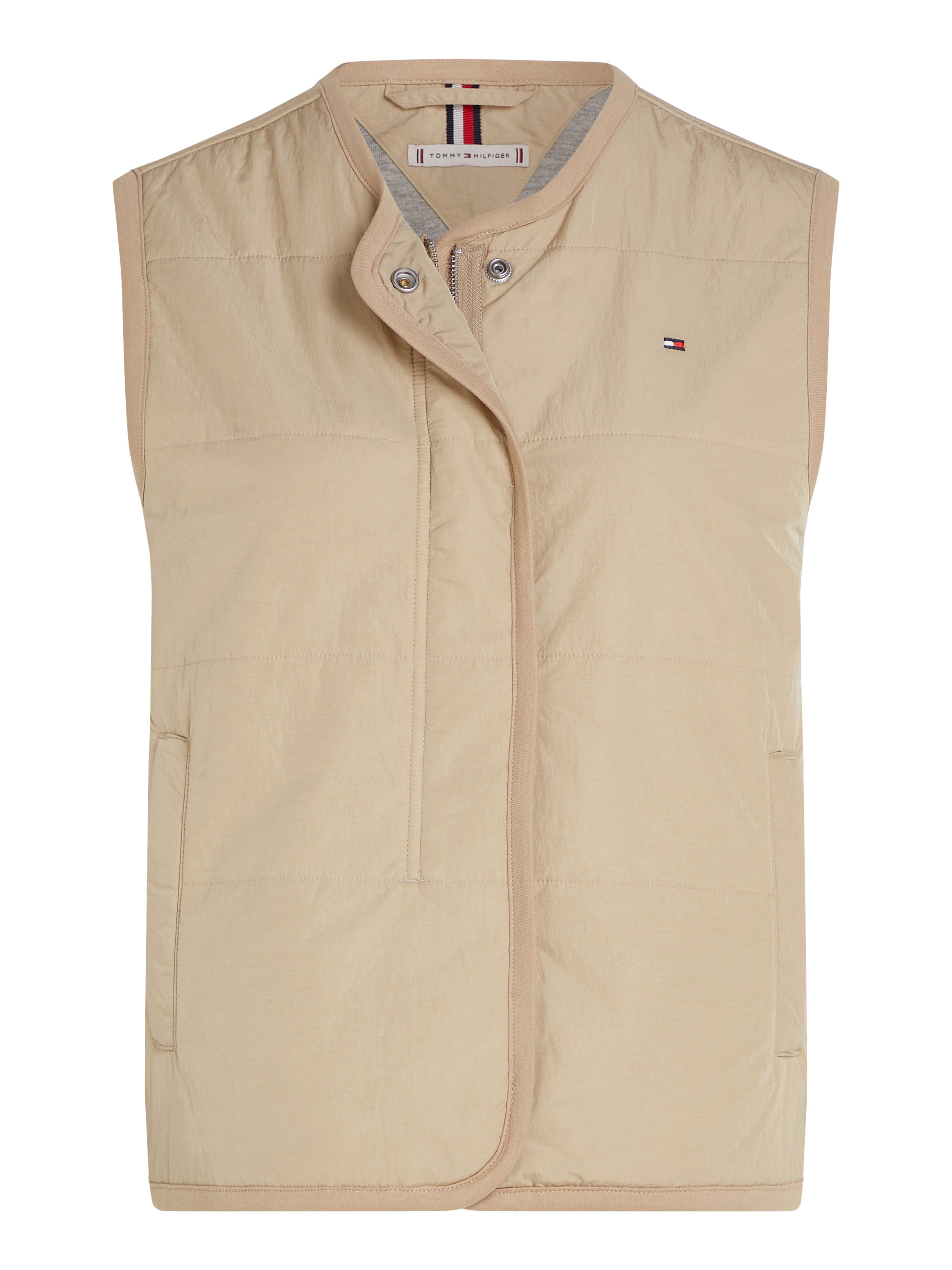 Tommy Hilfiger Steppweste »JERSEY LINED VEST«, mit Tommy Jeans Logo-Flag