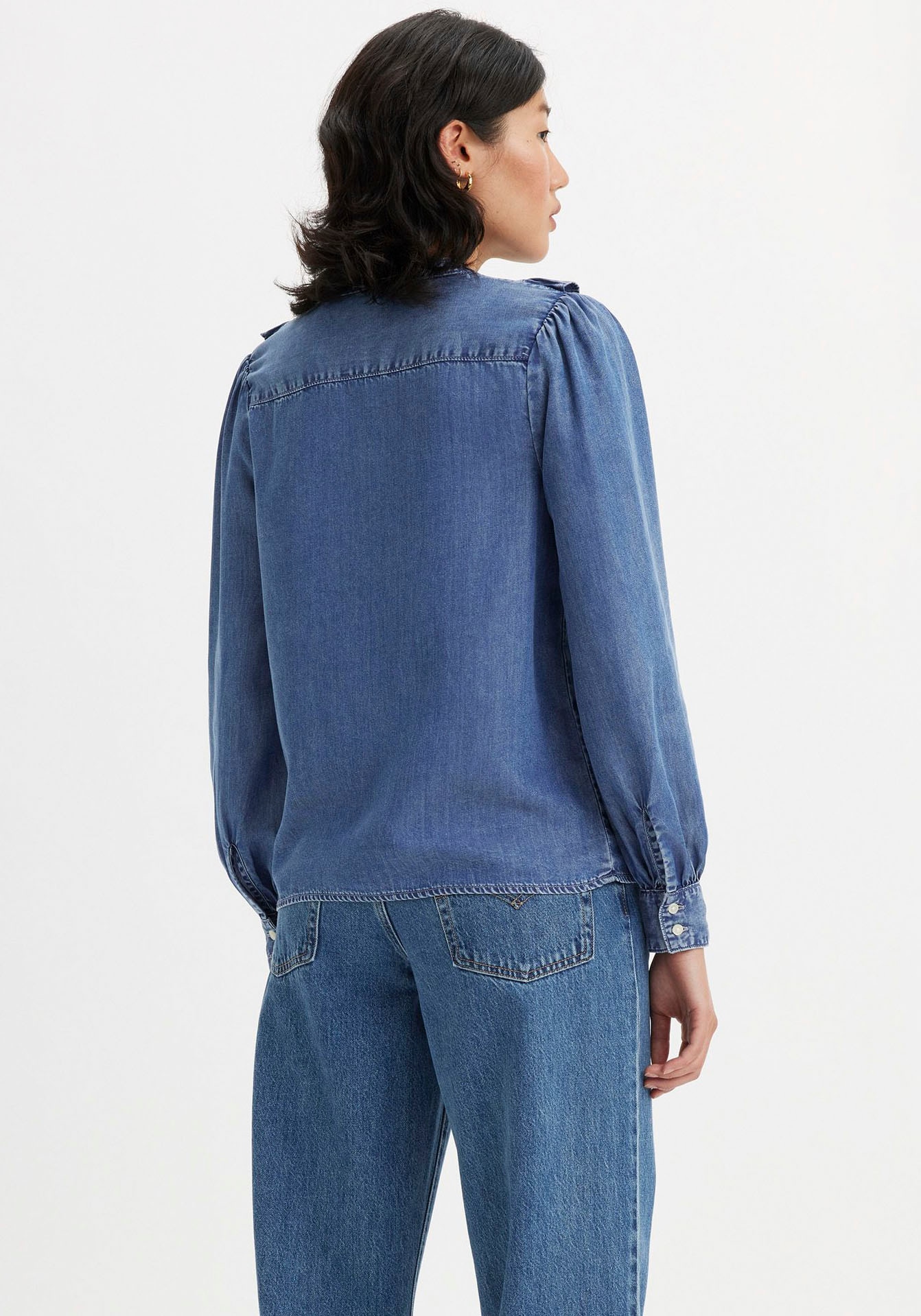 Levi's® Jeansbluse »CARINNA BLOUSE DEM DA«, mit Rüsschen Applikation