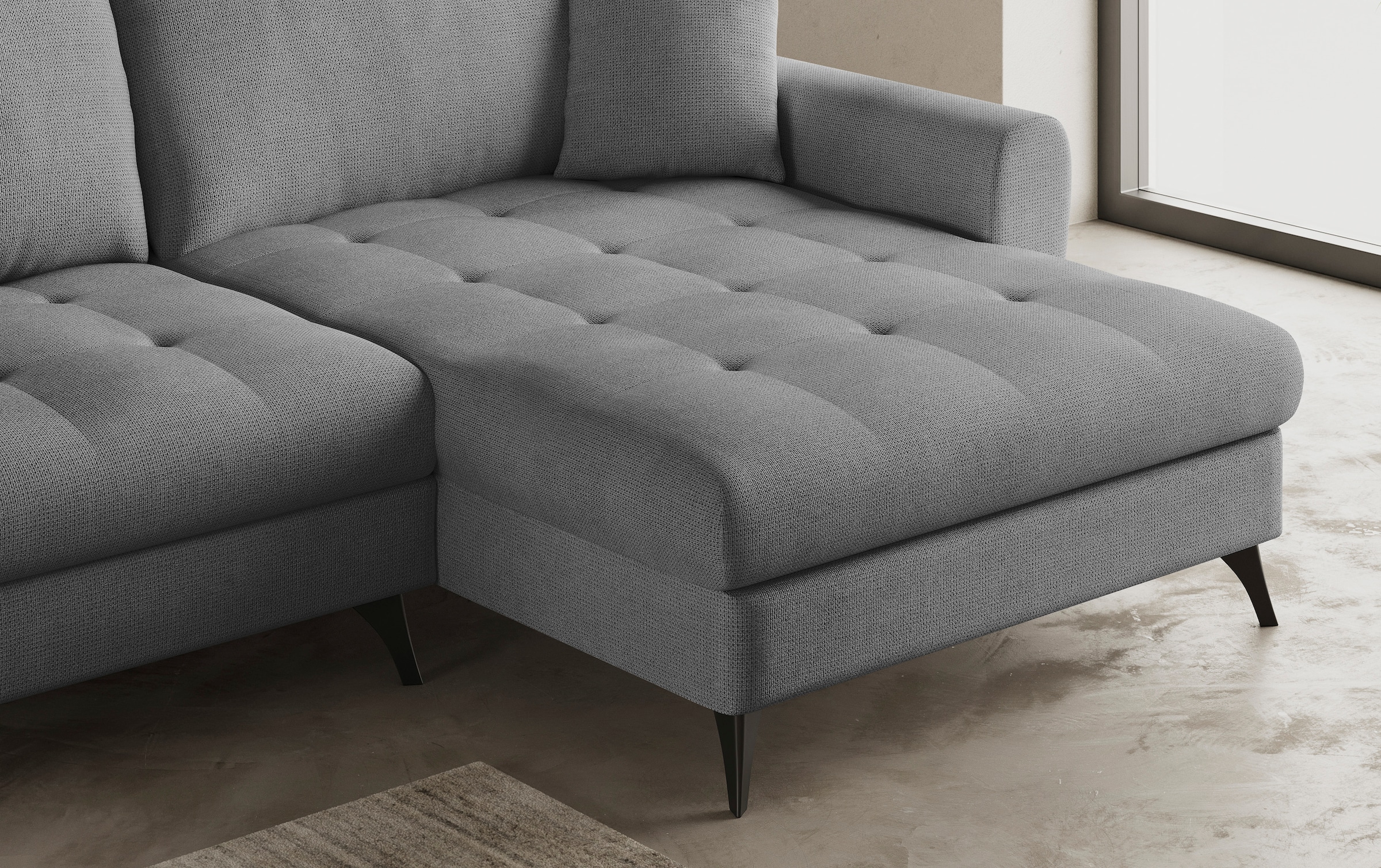 Mr. Couch Ecksofa »Blackburn II, L-Form«, Mit Kaltschaumpolsterung bis 140 kg belastbar