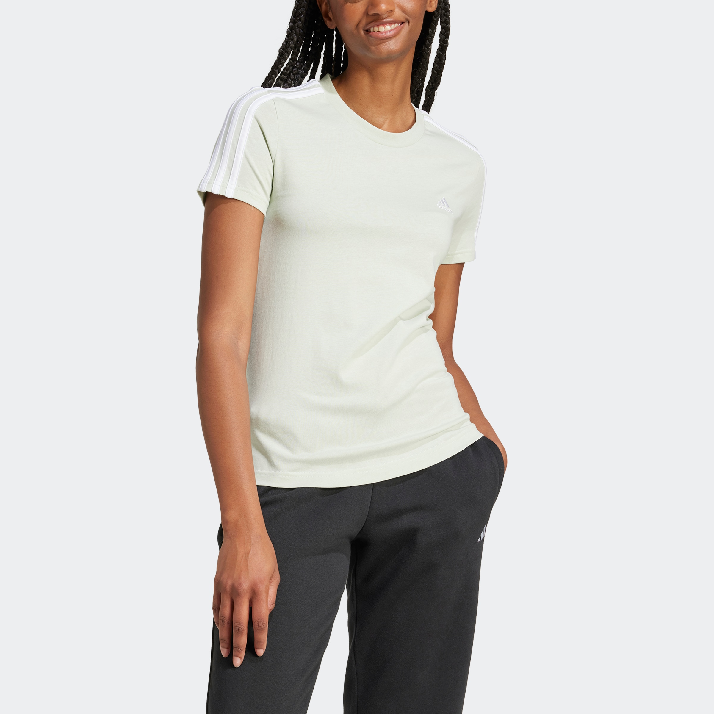 adidas Sportswear T-Shirt »LOUNGEWEAR ESSENTIALS SLIM 3-STREIFEN«