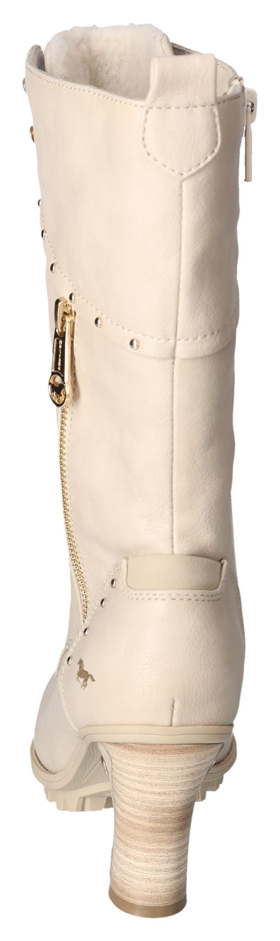Mustang Shoes Winterstiefel, Absatzstiefel, Profilsohle, mit zusätzlichem Innenreissverschluss