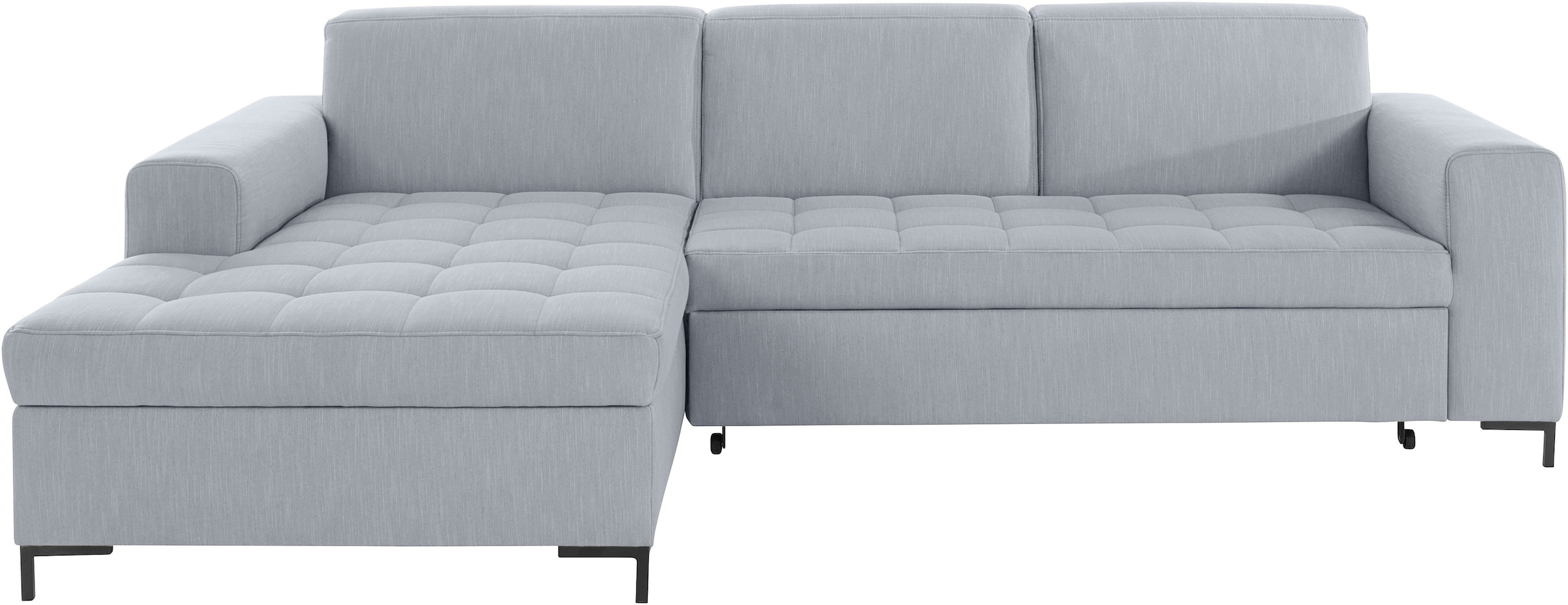 GOODproduct Ecksofa »Grazzo, zeitlos & elegant, moderne Sitzheftung, Breite 266cm, L-Form«, hochwertige Stoffe aus recyceltem Material, Steppung im Sitzbereich