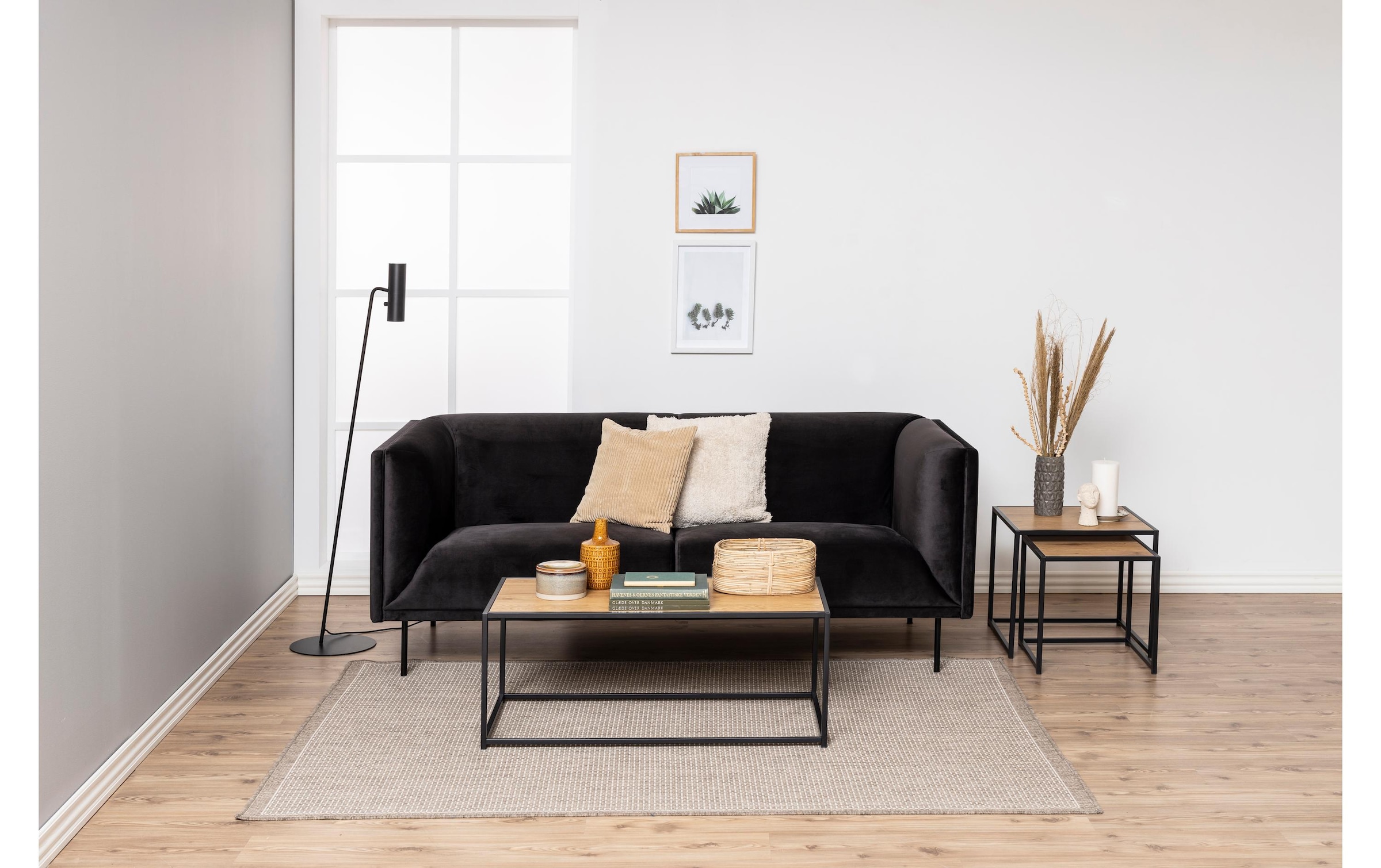 AC Design Beistelltisch »Seaford Eckig Nature/Schwarz«
