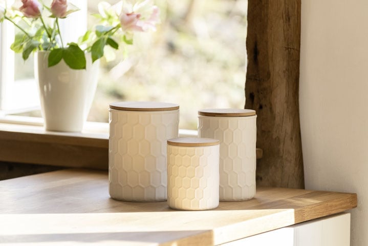 WENKO Vorratsdose »Maya«, (1 Bambus-Deckel FSC, mit bestellen tlg.), | aus Jelmoli-Versand Keramik online Vorratsdose