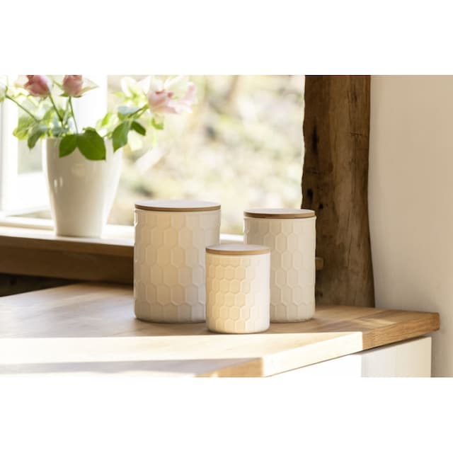 WENKO Vorratsdose »Maya«, (1 tlg.), FSC, Vorratsdose aus Keramik mit Bambus-Deckel  online bestellen | Jelmoli-Versand