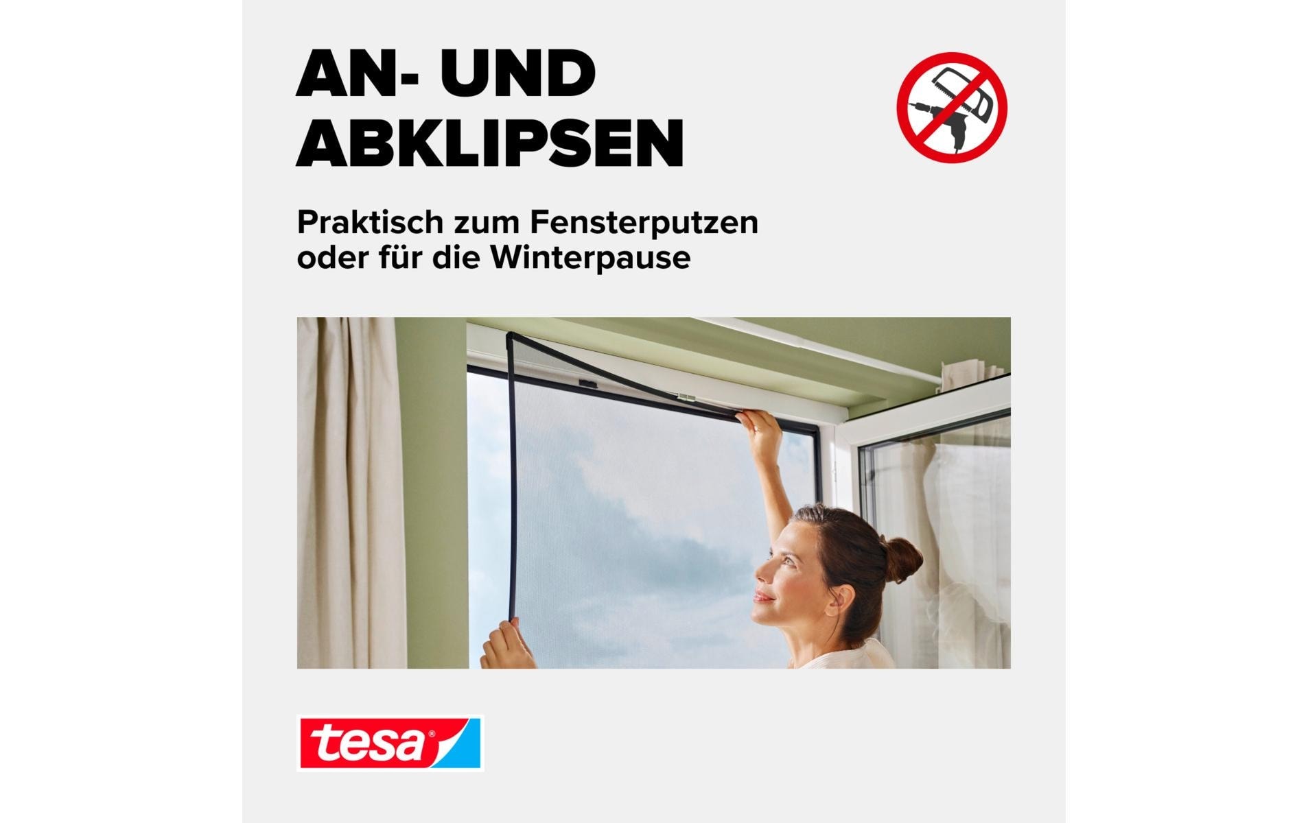tesa Fliegengitter-Gewebe »Insect Stop Clip on 1.2 x 2.4 m«