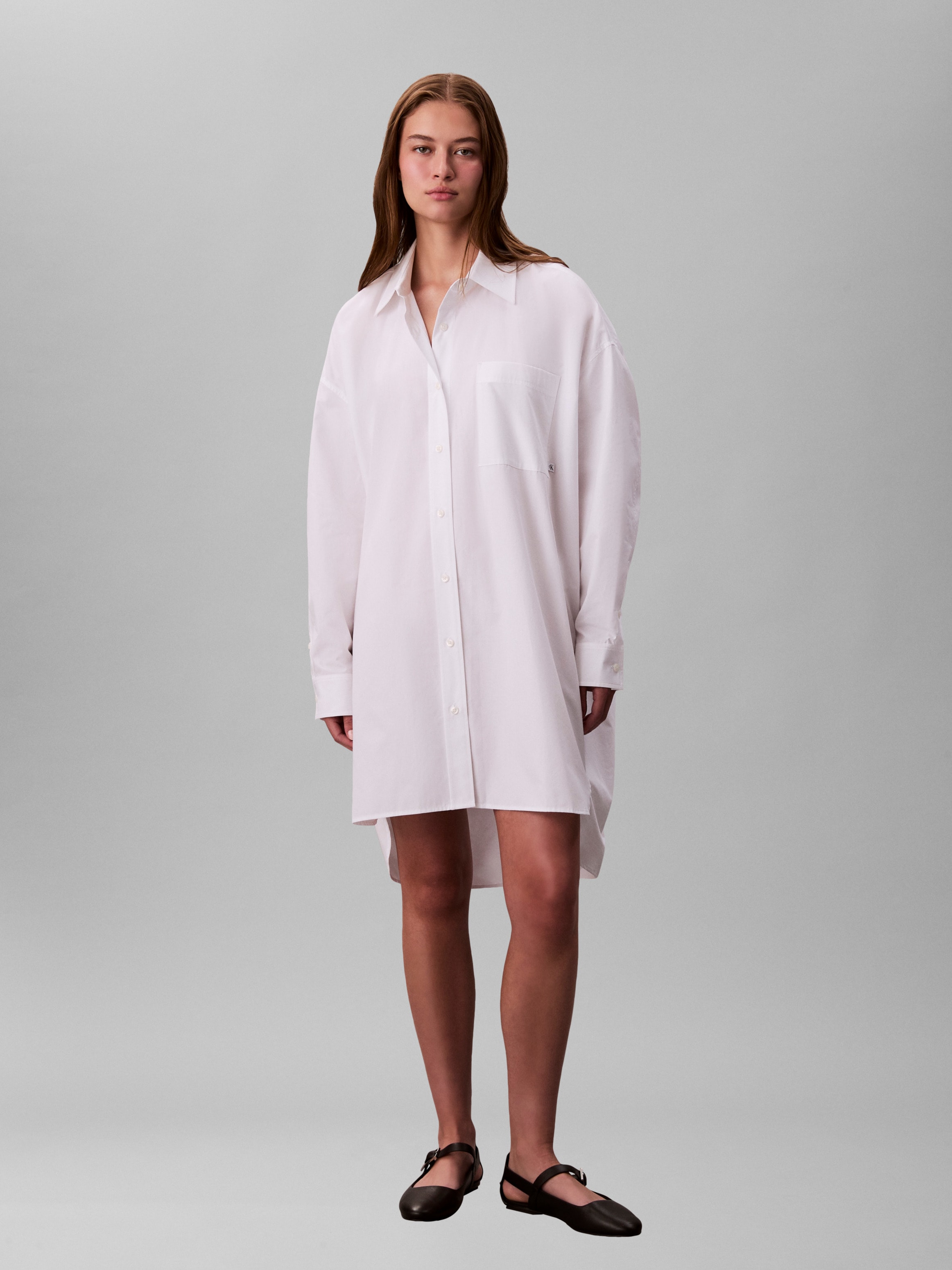 Calvin Klein Jeans Hemdblusenkleid »Cotton Oversized Mini Shirtdress« Brusttasche im Oversize-Style