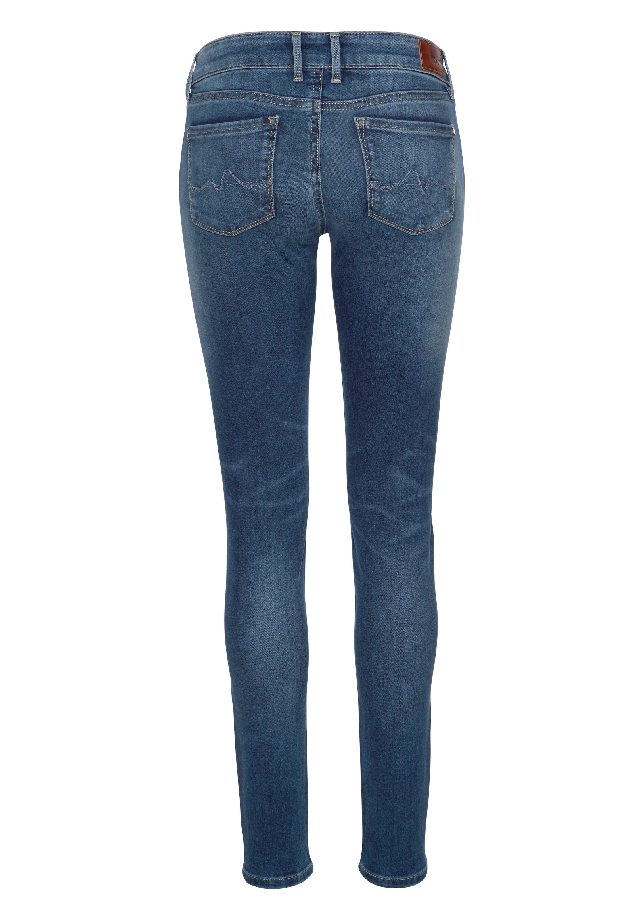 kaufen Jelmoli-Versand Bund Pepe 1-Knopf mit »SOHO«, Schweiz bei Stretch-Anteil online im Skinny-fit-Jeans Jeans 5-Pocket-Stil und