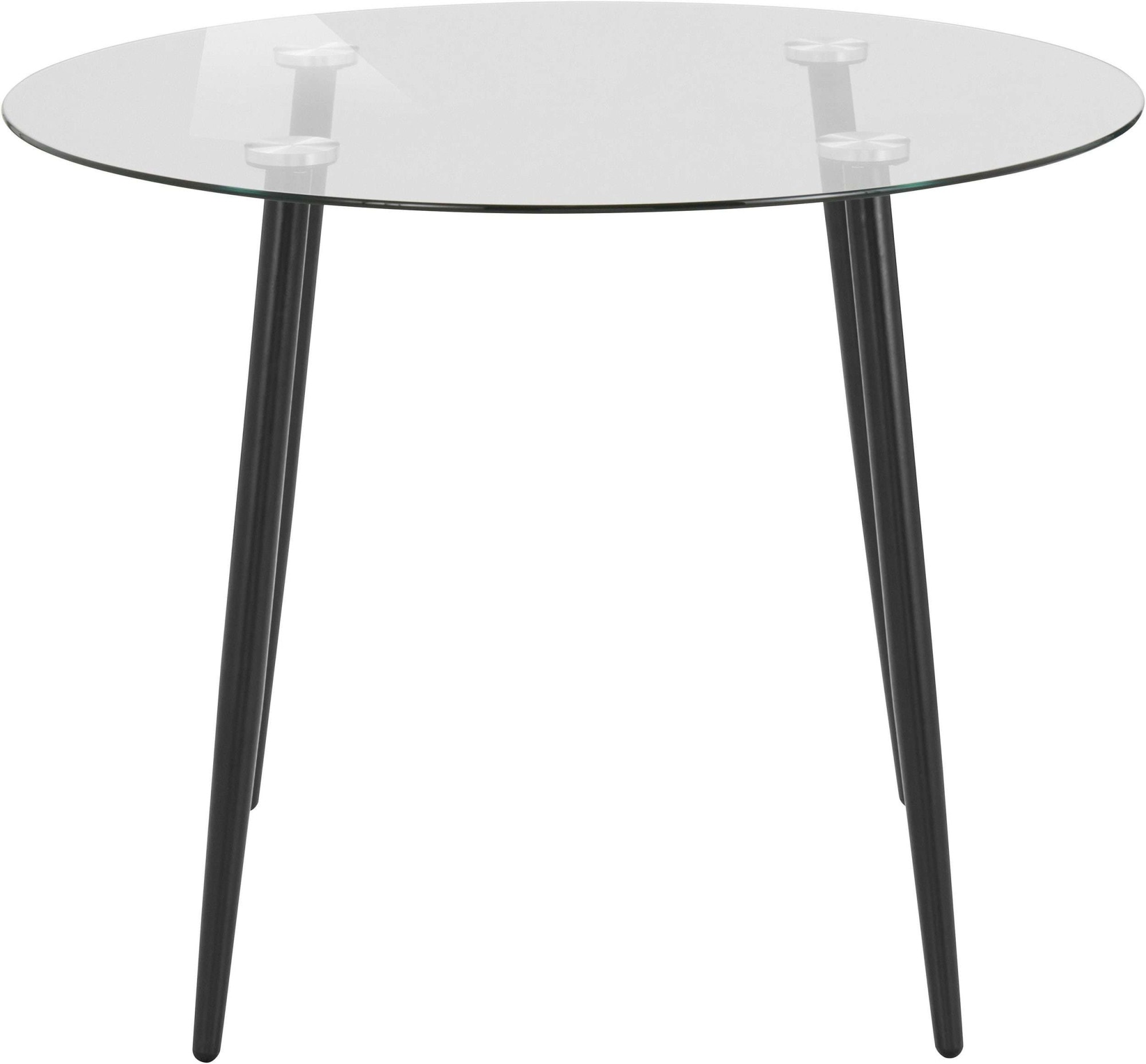 INOSIGN Essgruppe »Danny-Miller«, (Set, 5 tlg., Set 100 cm), Glastisch 100x100 cm mit 4 Stühlen in Cord, Gestell aus Metall
