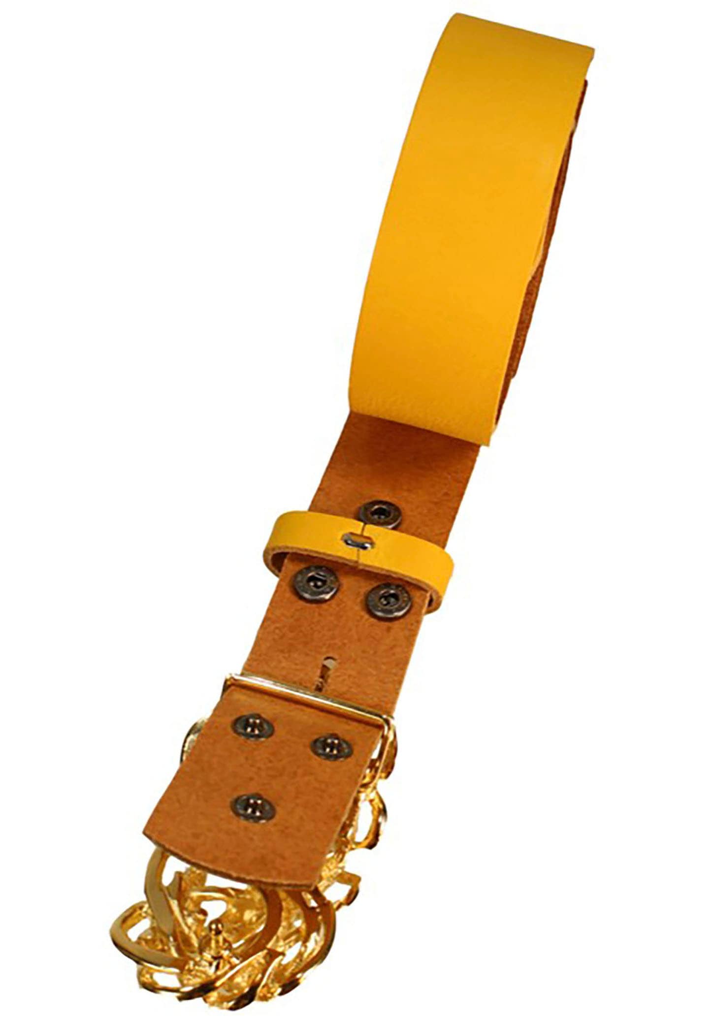 RETTUNGSRING by showroom 019° Ledergürtel, mit austauschbarer Schliesse »Strohknoten Goldfarben Glänzend«