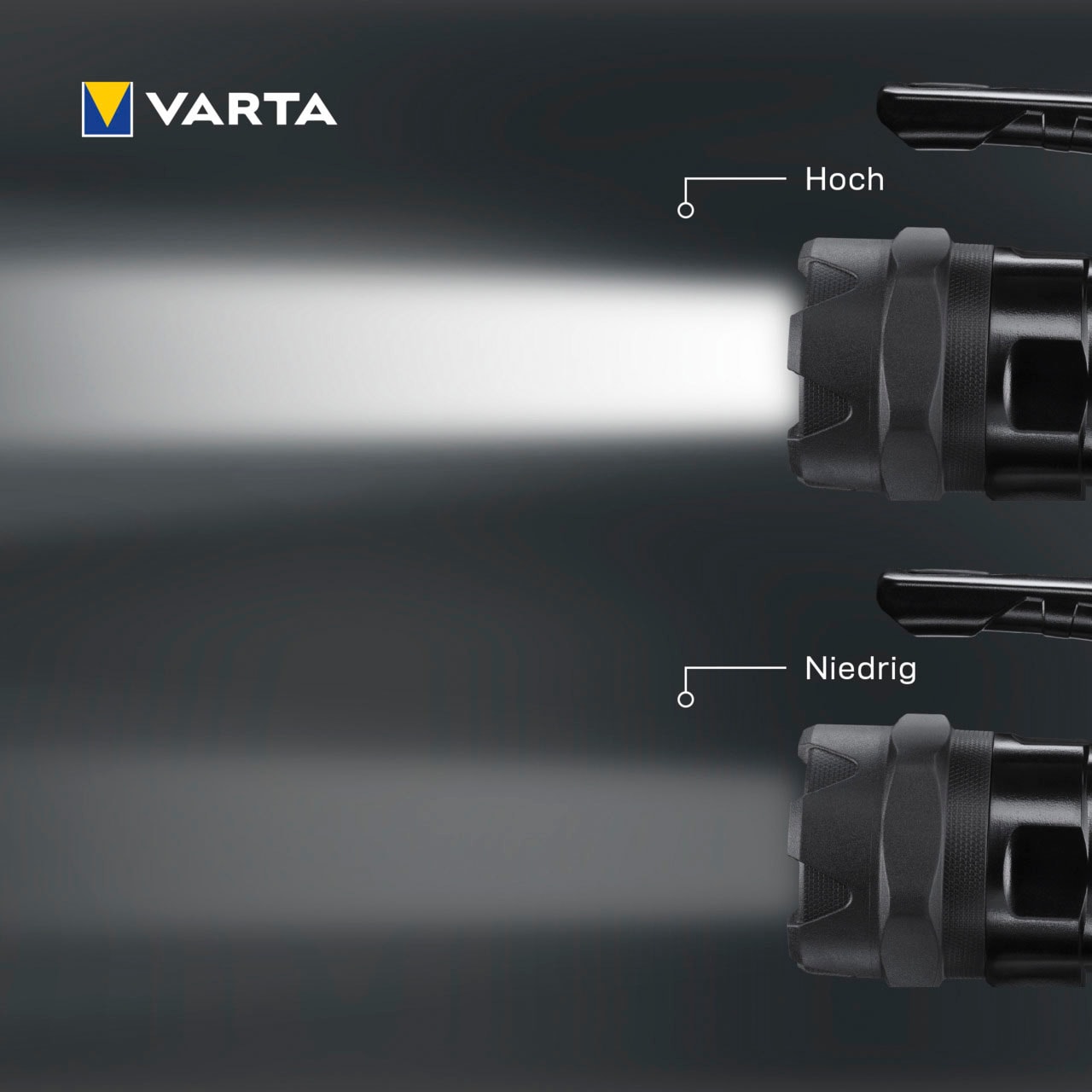 VARTA Taschenlampe »Indestructible BL20 Pro 6 Watt LED«, (7 St.), wasser- und staubdicht, stossabsorbierend, eloxiertes Aluminium Gehäuse