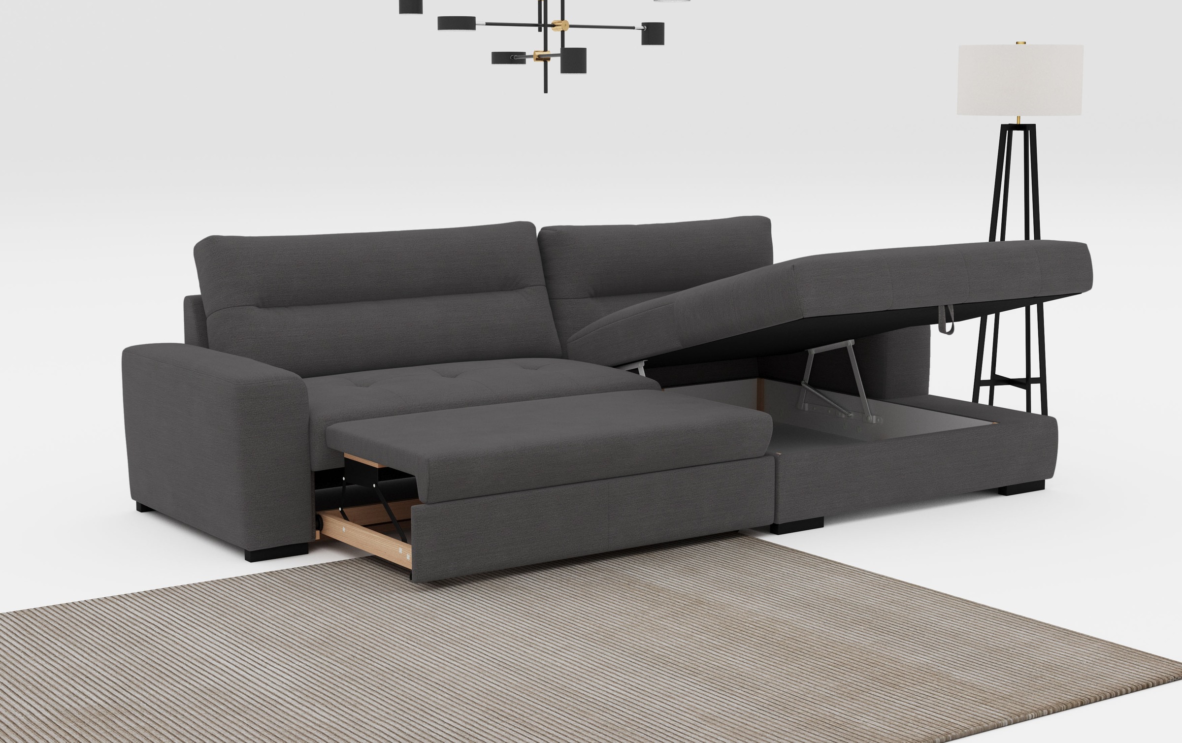 COTTA Ecksofa »Cappa L-Form«, wahlweise mit Bettfunktion & Bettkasten