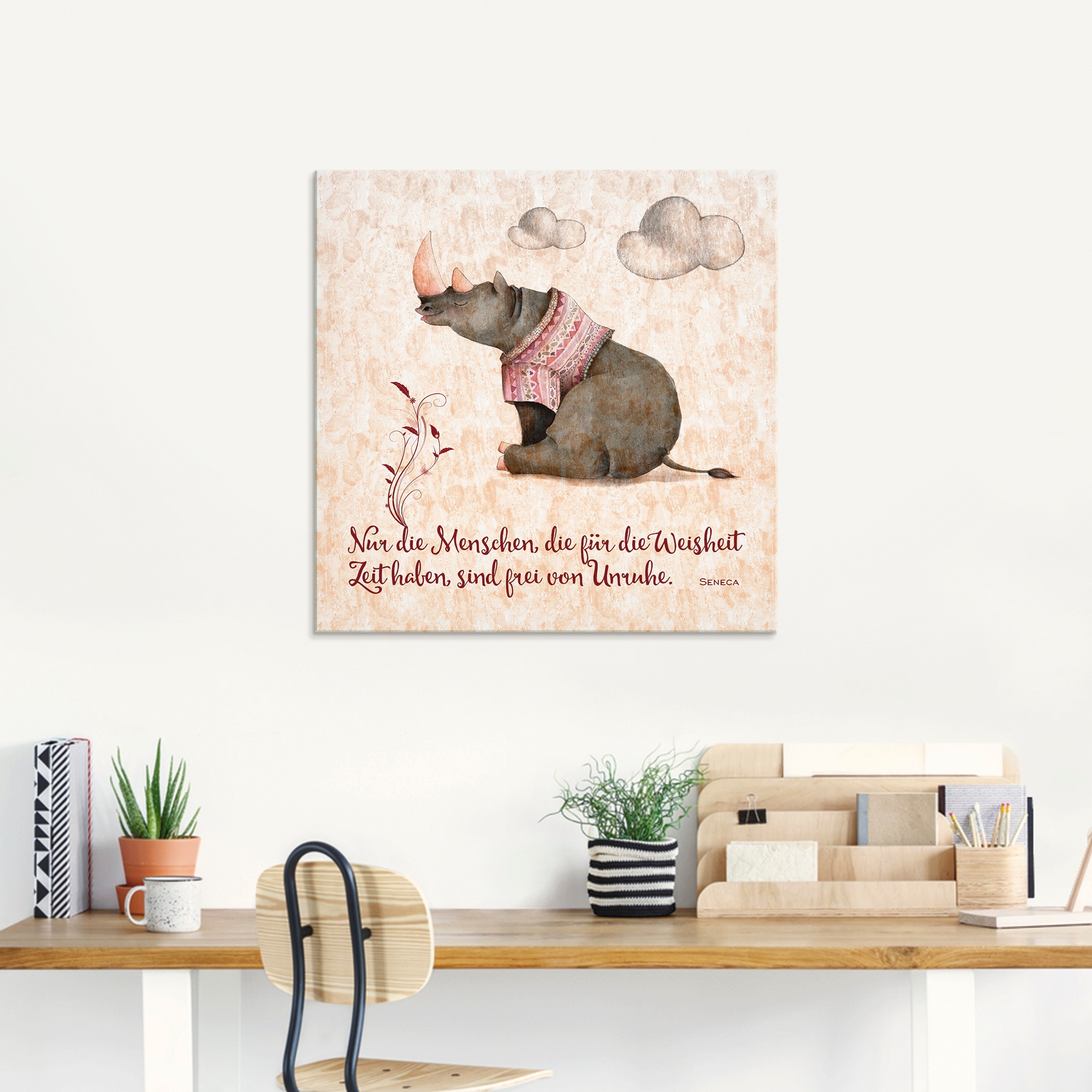Artland Glasbild "Lebensweisheit Zeit" Tiere 1 Stk. tlg. in verschiedenen Größen