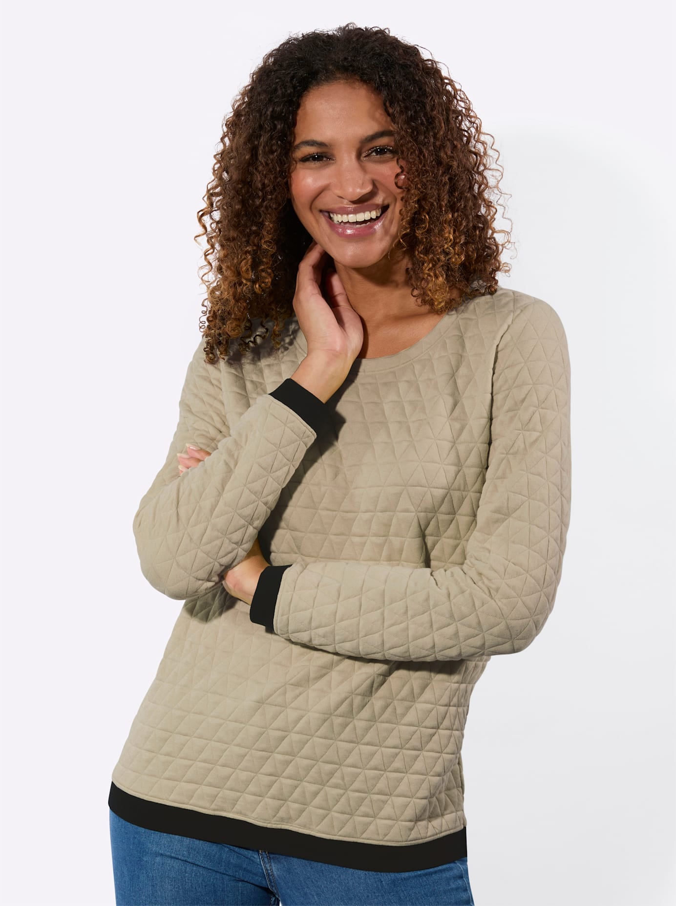 Casual Looks Langarmshirt »Jacquard-Shirt« 1 tlg.
