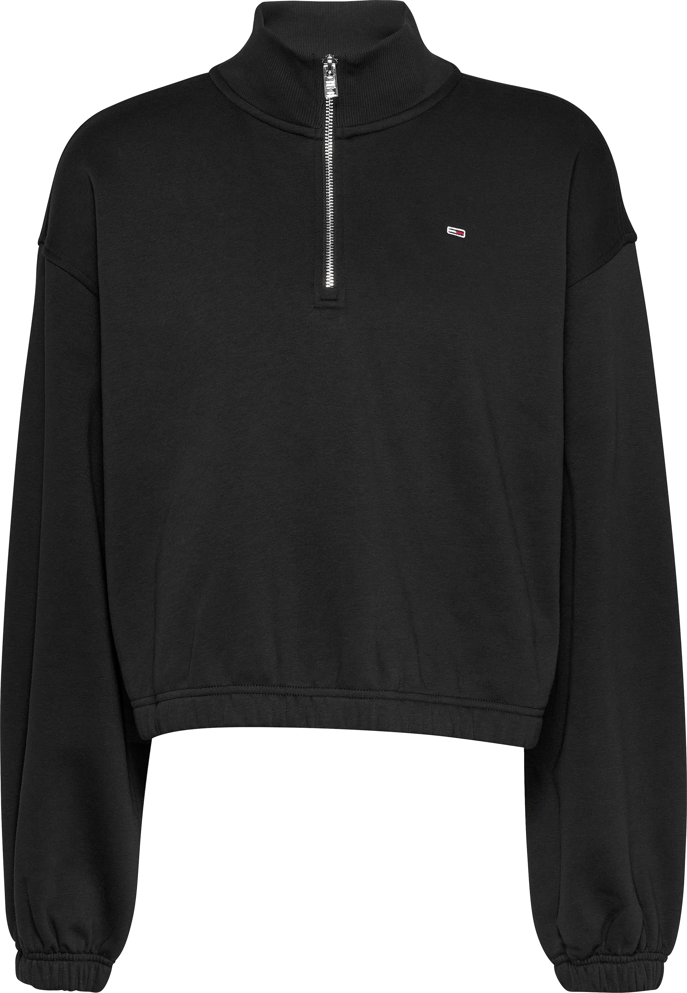 Tommy Jeans Sweatshirt »TJW CRP 1/4 ZIP CREW«, mit Logostickerei