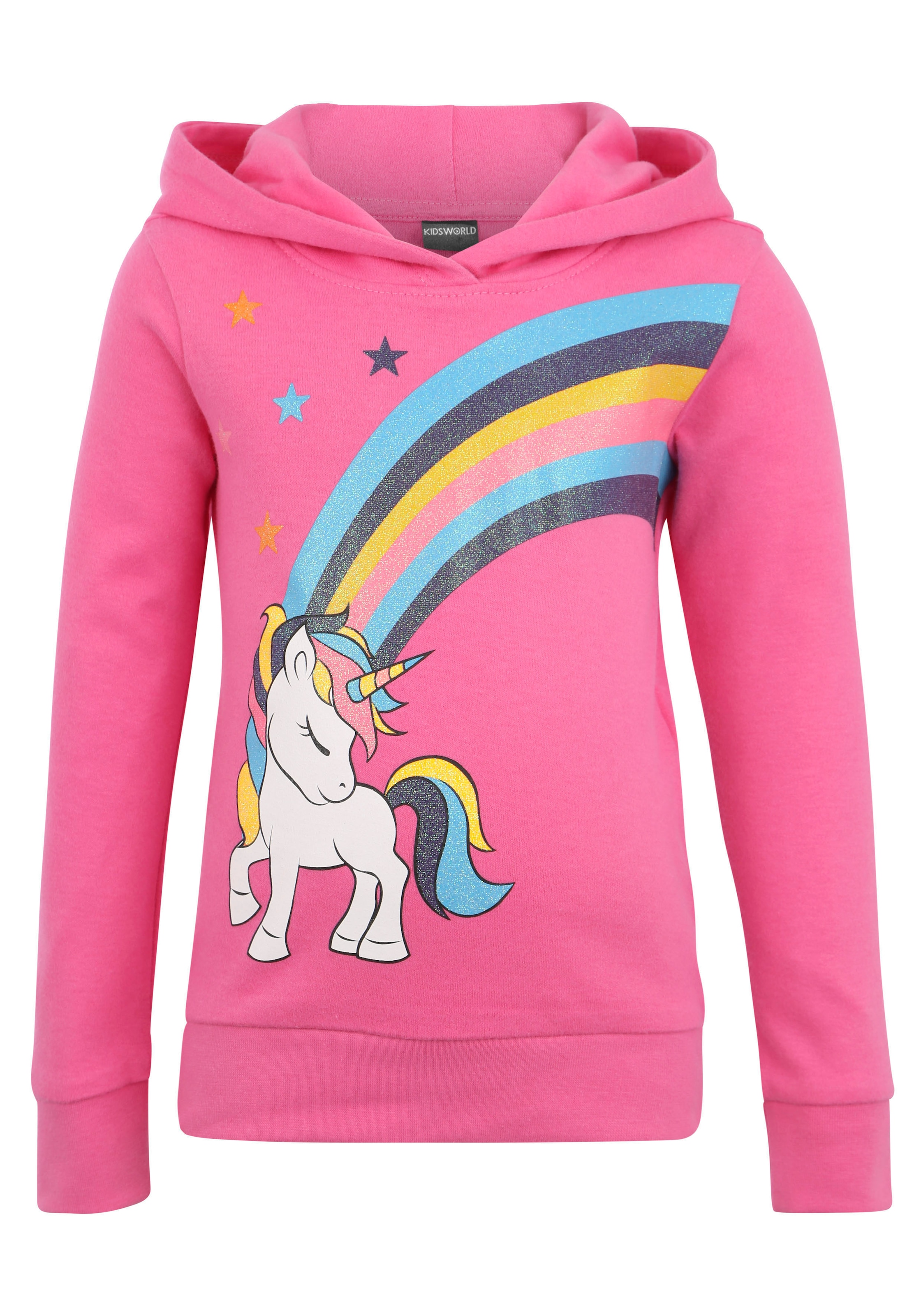 ✵ KIDSWORLD Langarmshirt »EINHORN Regenbogen«, mit Glitzerdruck online  ordern | Jelmoli-Versand | Kapuzenshirts