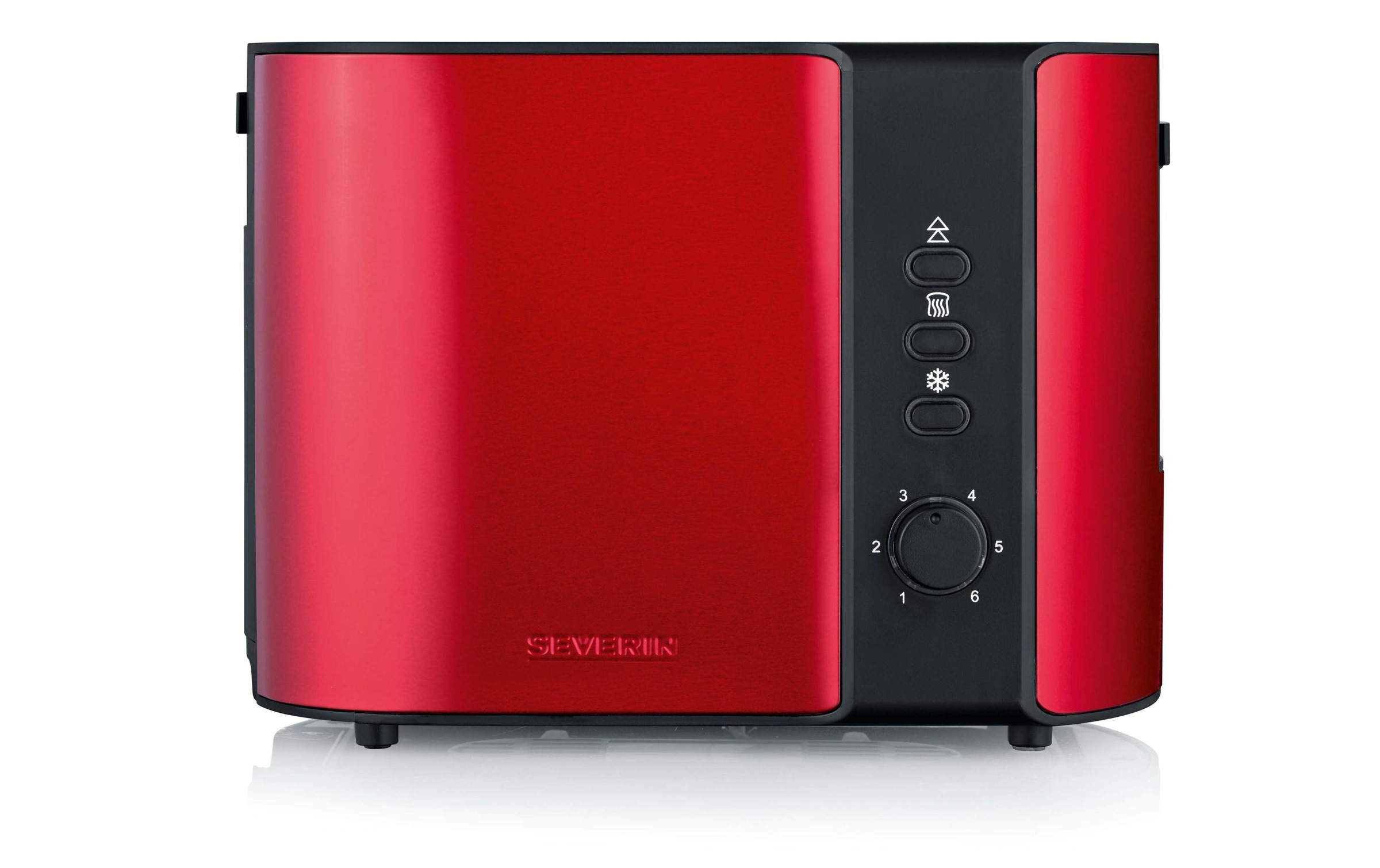 Severin Toaster »AT 2217 Rot Schwarz« 800 W Lieferung mit passendem CH-Fixadapter