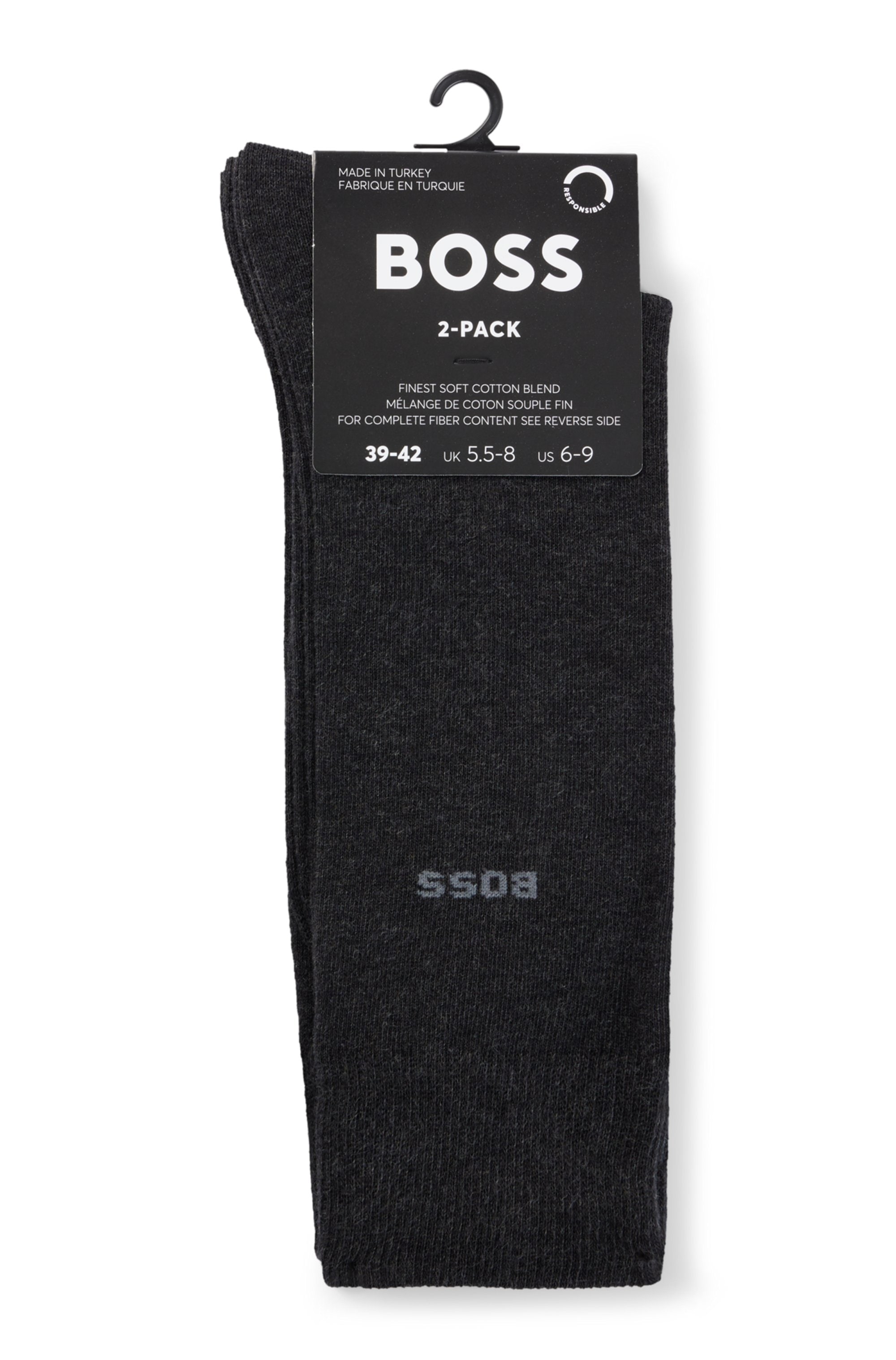 BOSS Businesssocken »2P RS Uni CC«, (Packung, 2 Paar, 2er), mit Markenlogo