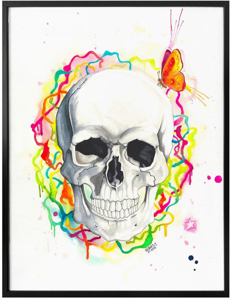 Wall-Art Poster »Skull«, Schriftzug, (1 Wandbild, | shoppen Poster, online Wandposter Bild, St.), Jelmoli-Versand