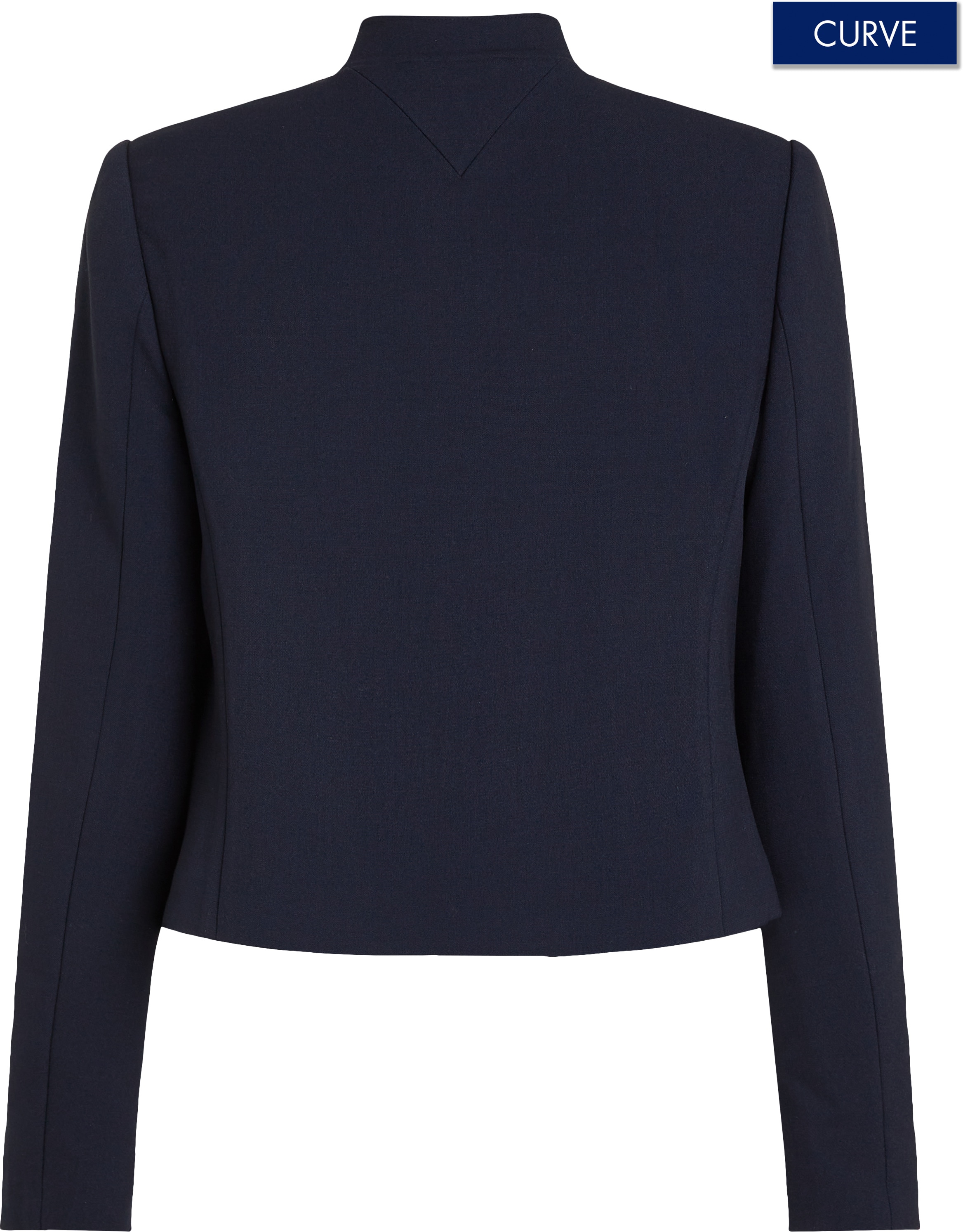 Tommy Hilfiger Curve Kurzblazer »CRV PUNTO SHORT SB BLAZER JACKET«, in Grossen Grössen, mit Logostickerei