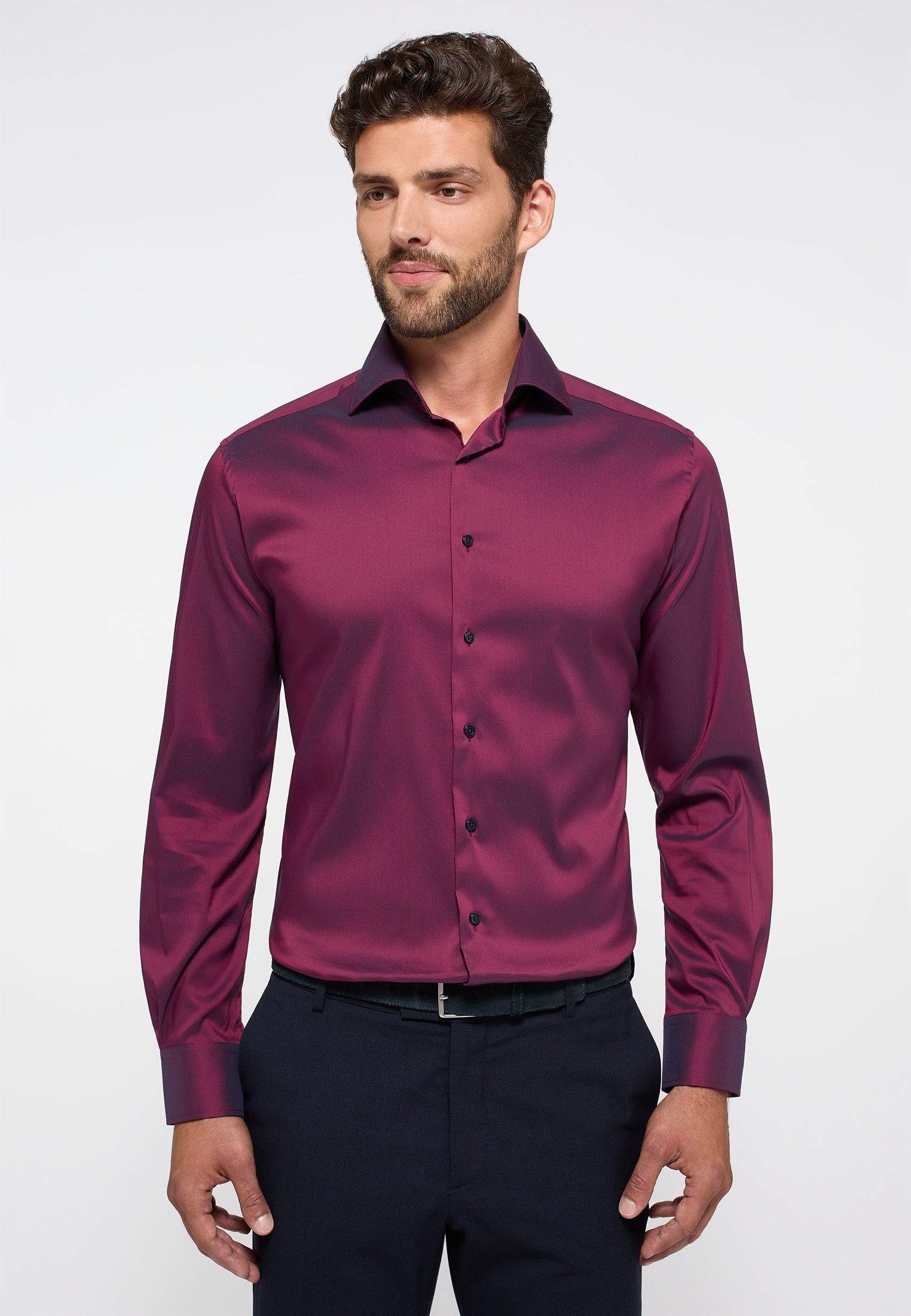 Eterna Langarmhemd »MODERN FIT« EASY IRON (bügelleicht)