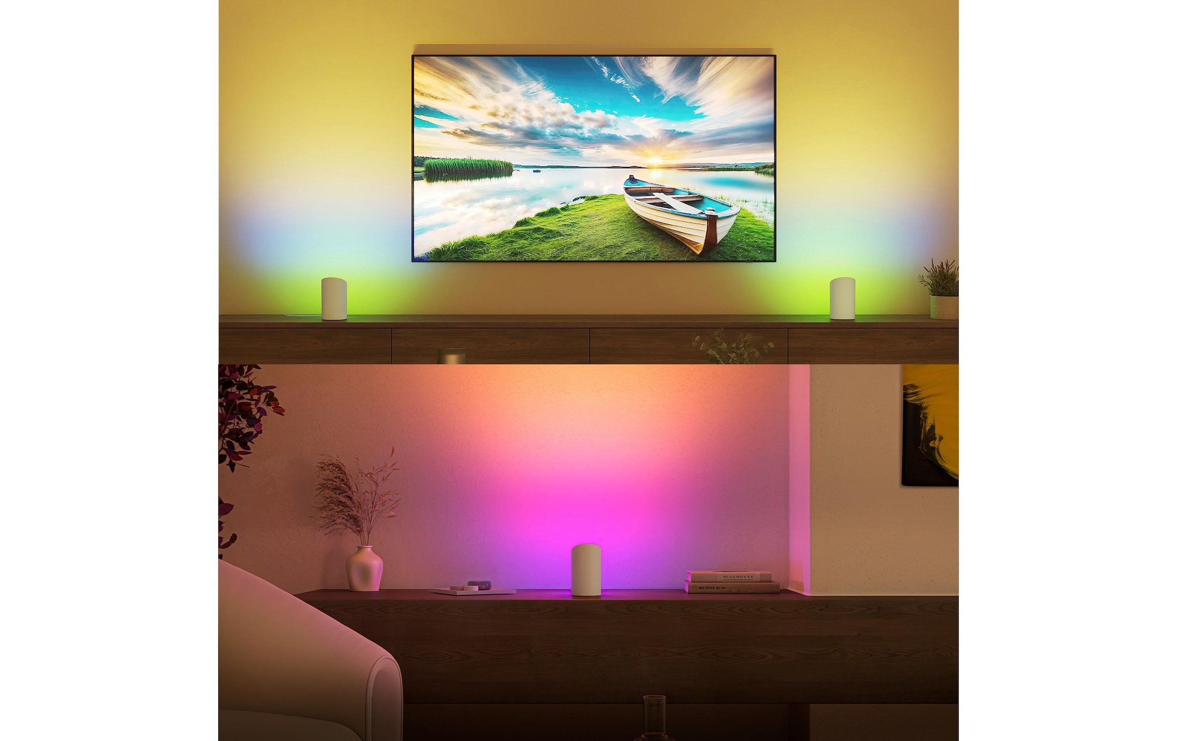 Philips Hue LED Tischleuchte »Play Wallwasher duo«, 2 flammig