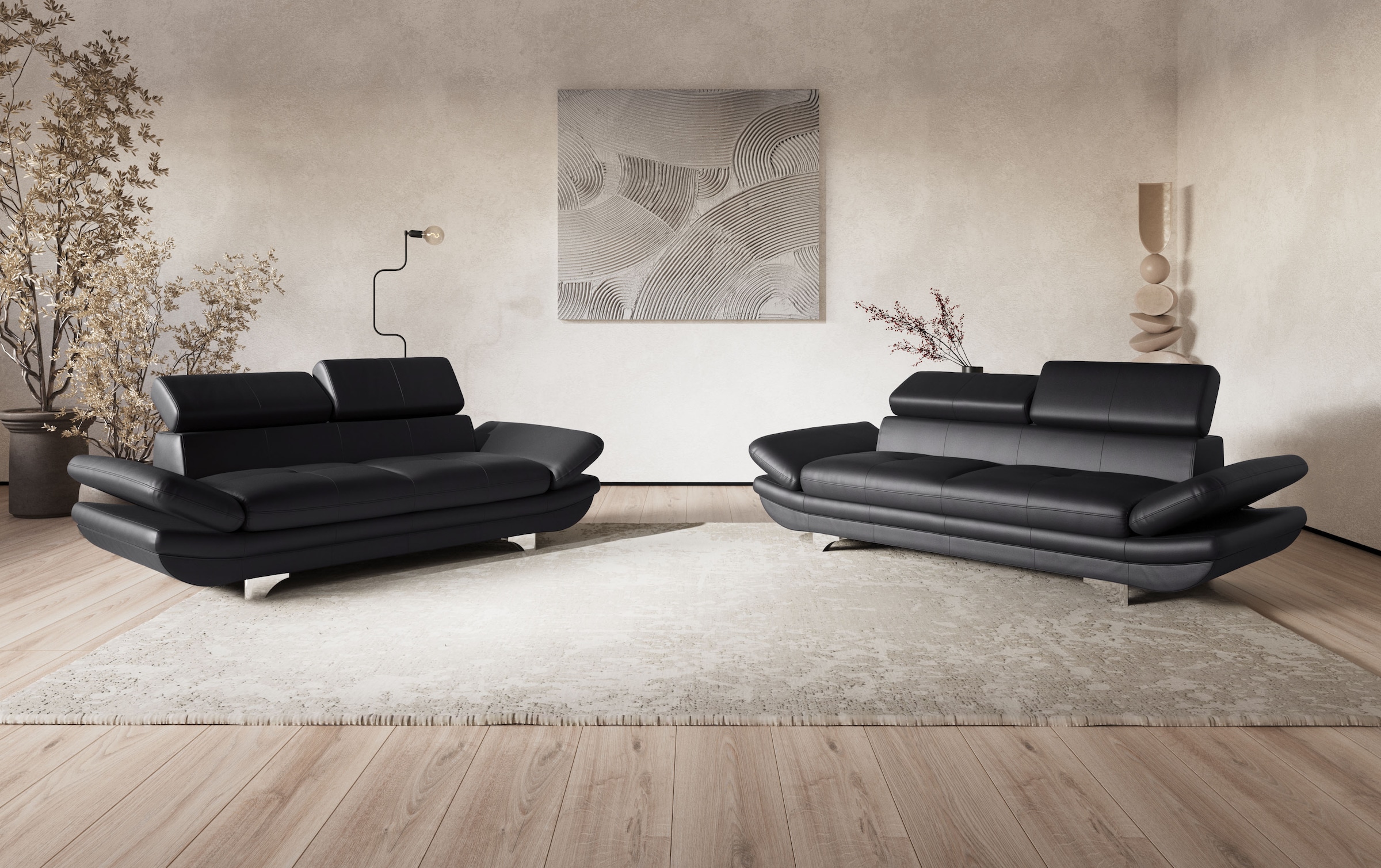 COTTA 2-Sitzer »Enterprise«, Big-Sofa, mit Armteilverstellung & Kopfteilverstellung
