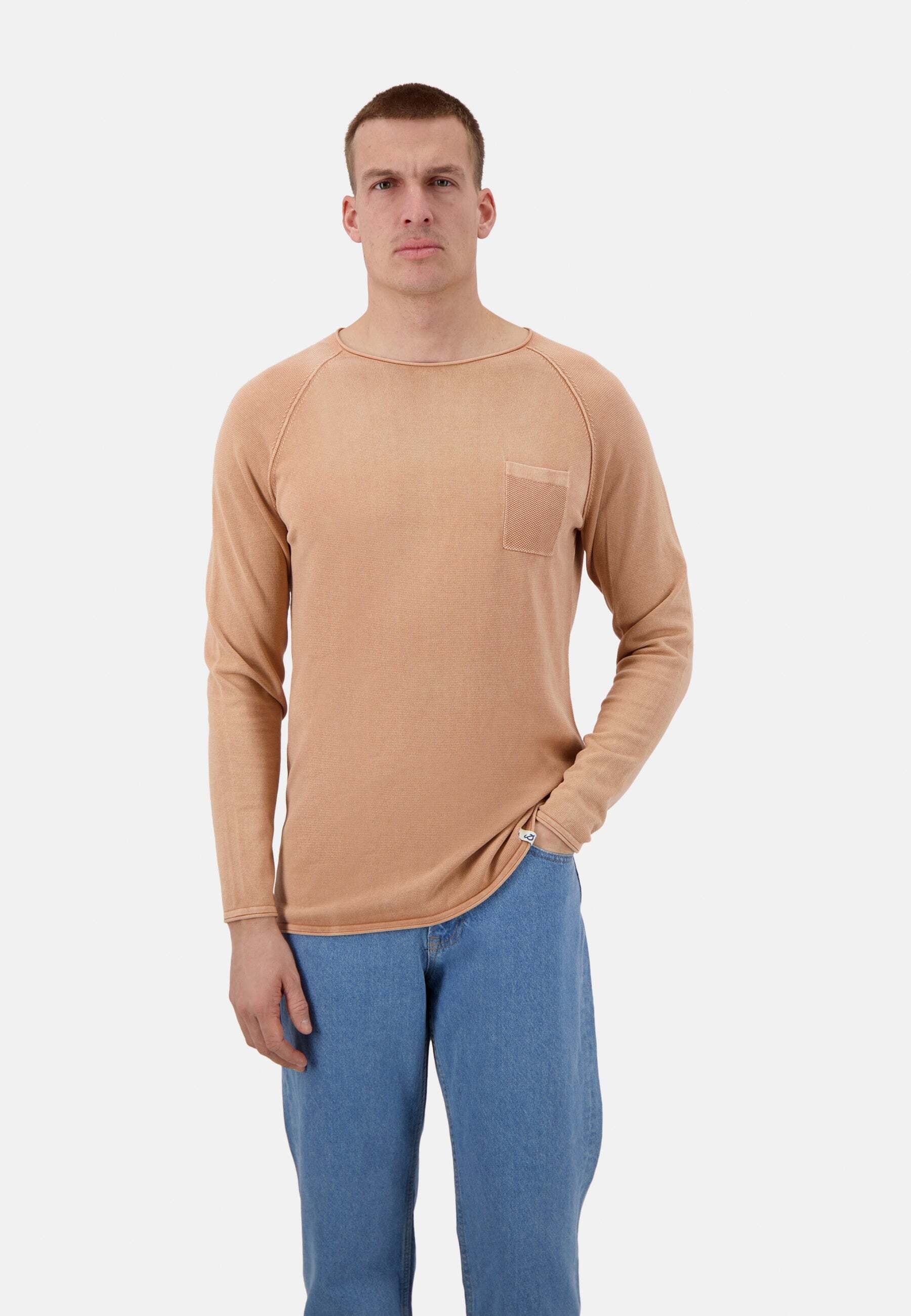 colours & sons Strickpullover »colours & sons Pullover Roundneck - Garment Dyed«