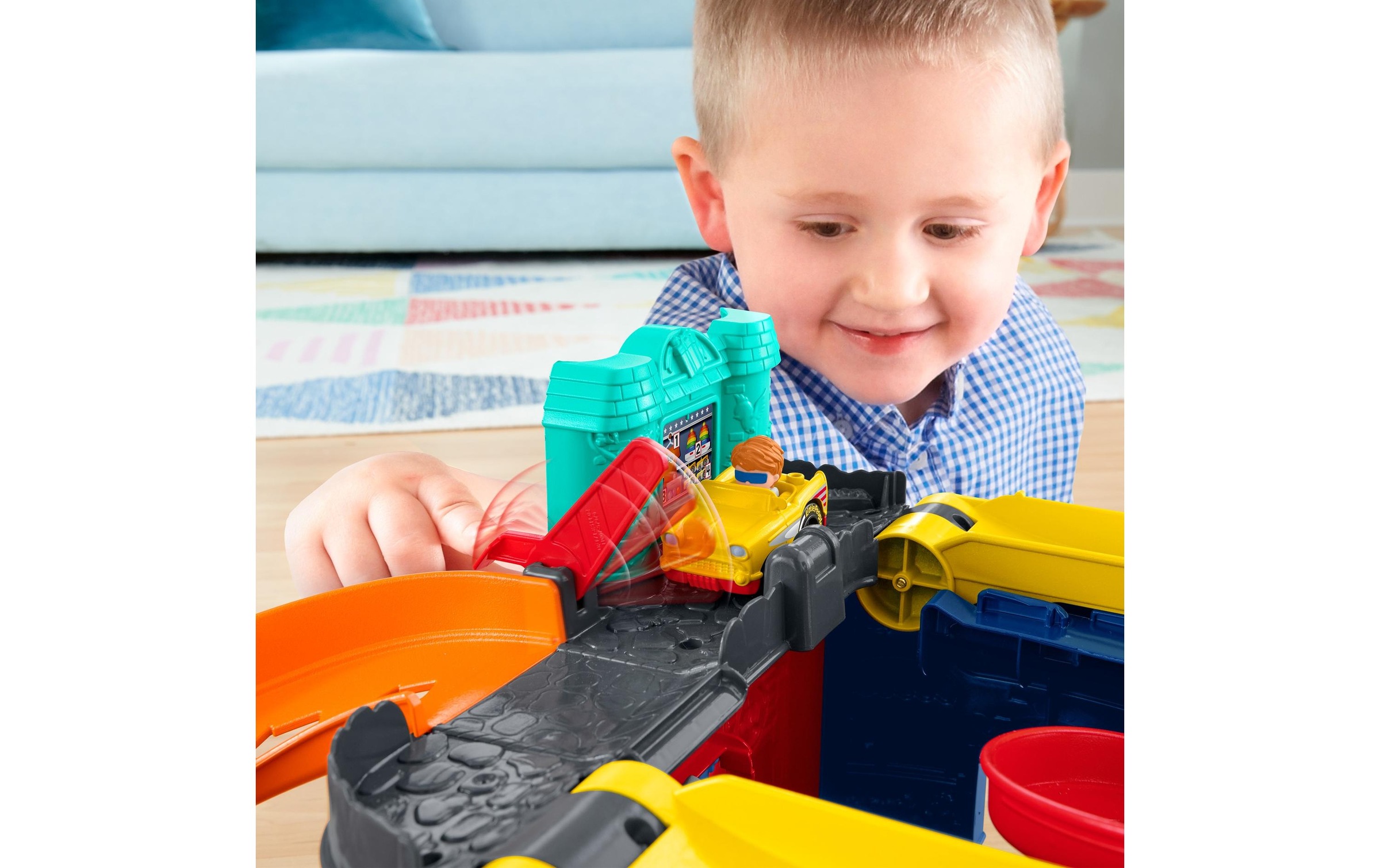 Fisher-Price® Spielwelt »Sitz&Steh Hochhausrennbahn«