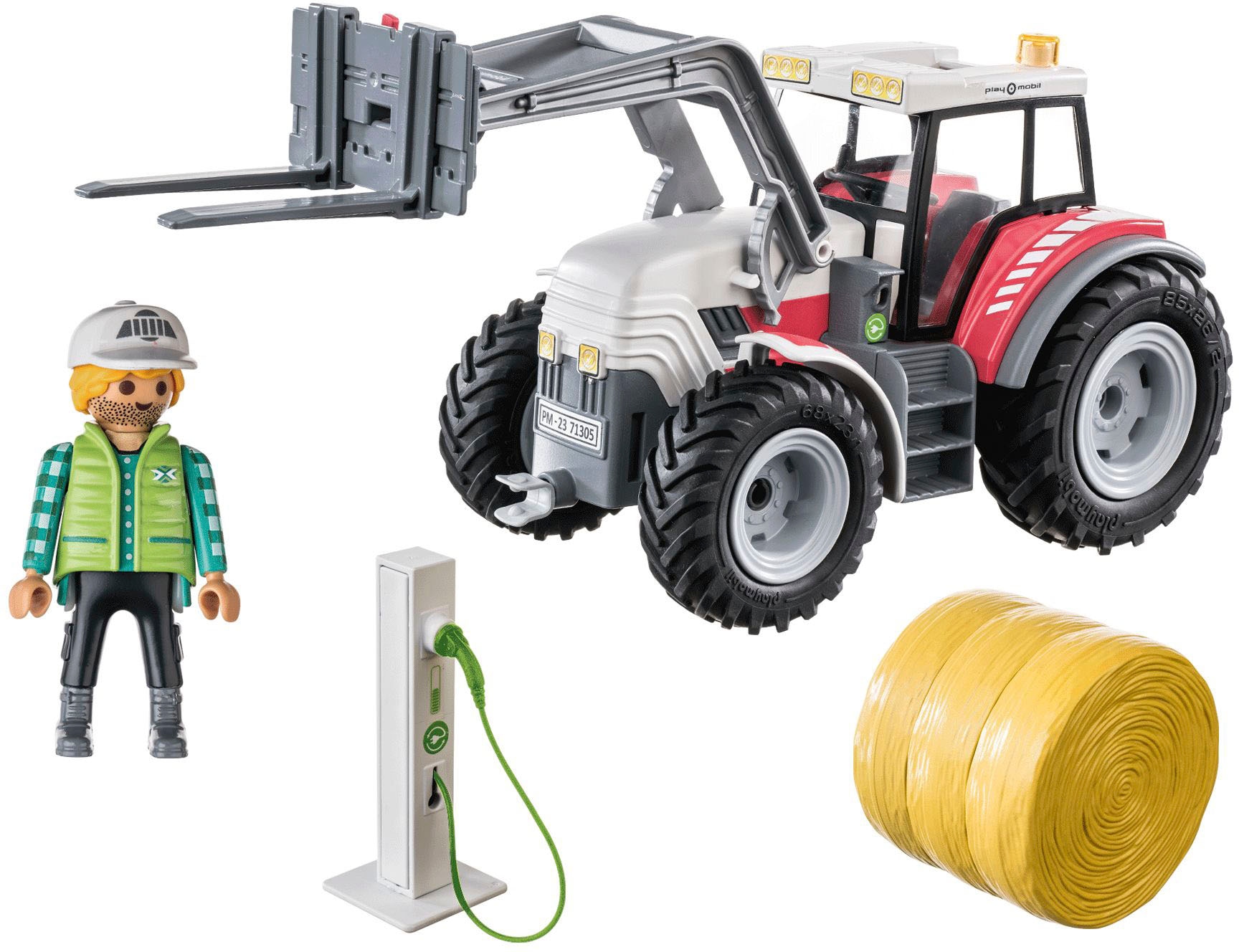 Playmobil® Konstruktions-Spielset »Grosser Traktor (71305), Country«, (31 St.), teilweise aus recyceltem Material; Made in Germany