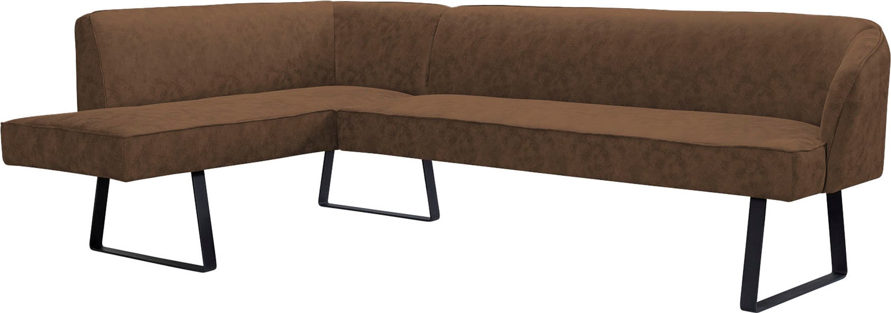 exxpo - sofa fashion Eckbank »Americano«, mit Keder und Metallfüssen, Bezug in verschiedenen Qualitäten