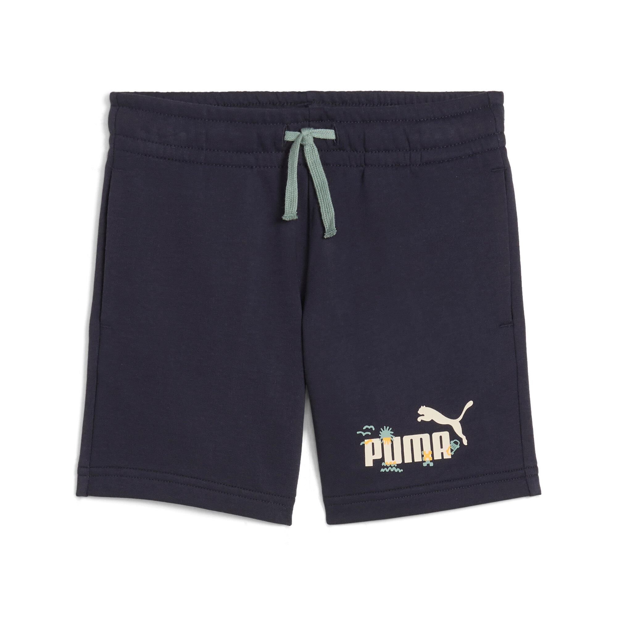 PUMA Trainingsshorts »SANDY ADVENTURES SHORTS TR PS« mit Leistentasche, mit Gummiprint in Camo-Optik, Regular Fit
