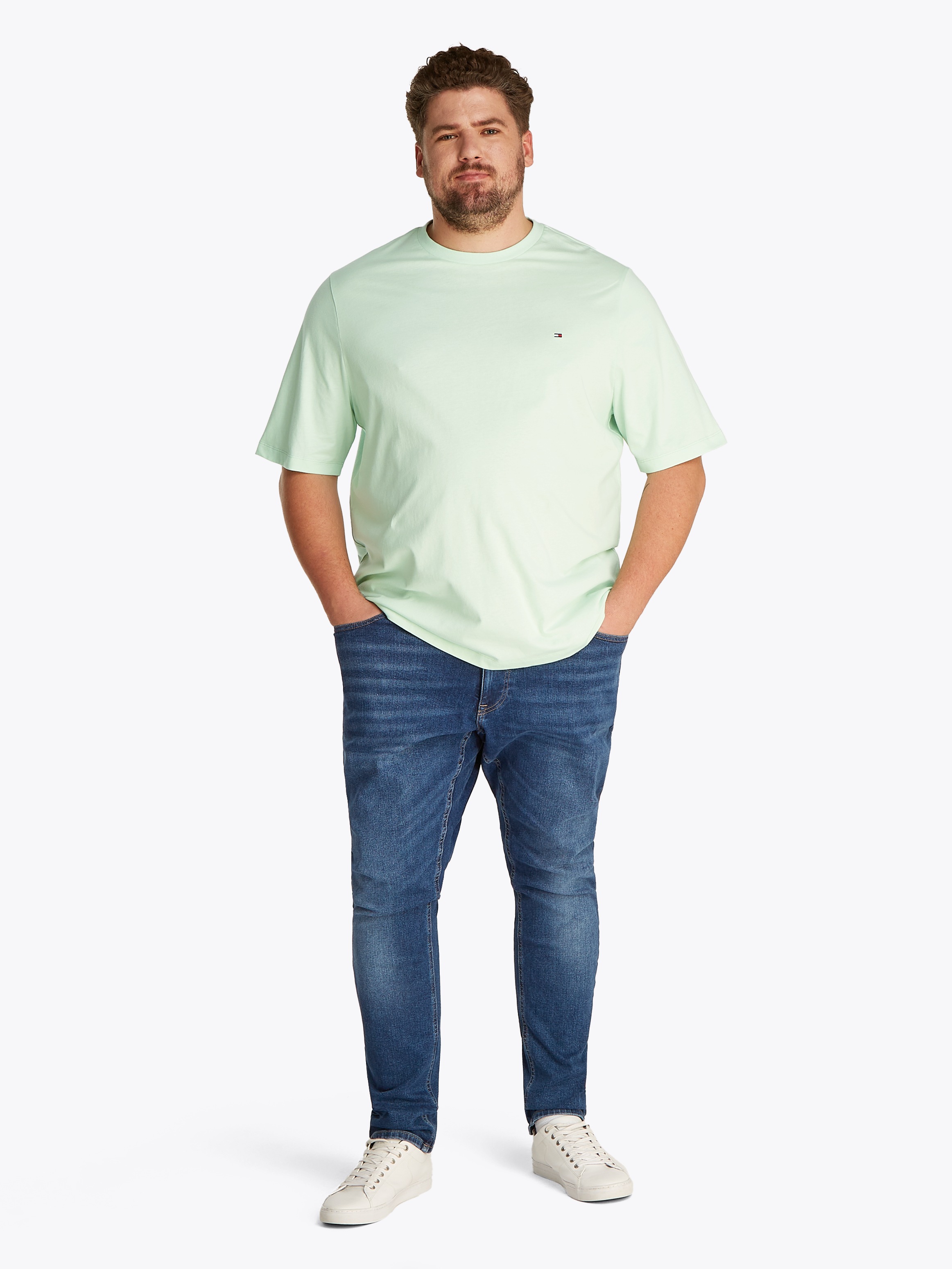 Tommy Hilfiger Big & Tall T-Shirt »BT-ESSENTIAL REG FIT SOLID TEE-B«, Grosse Grössen