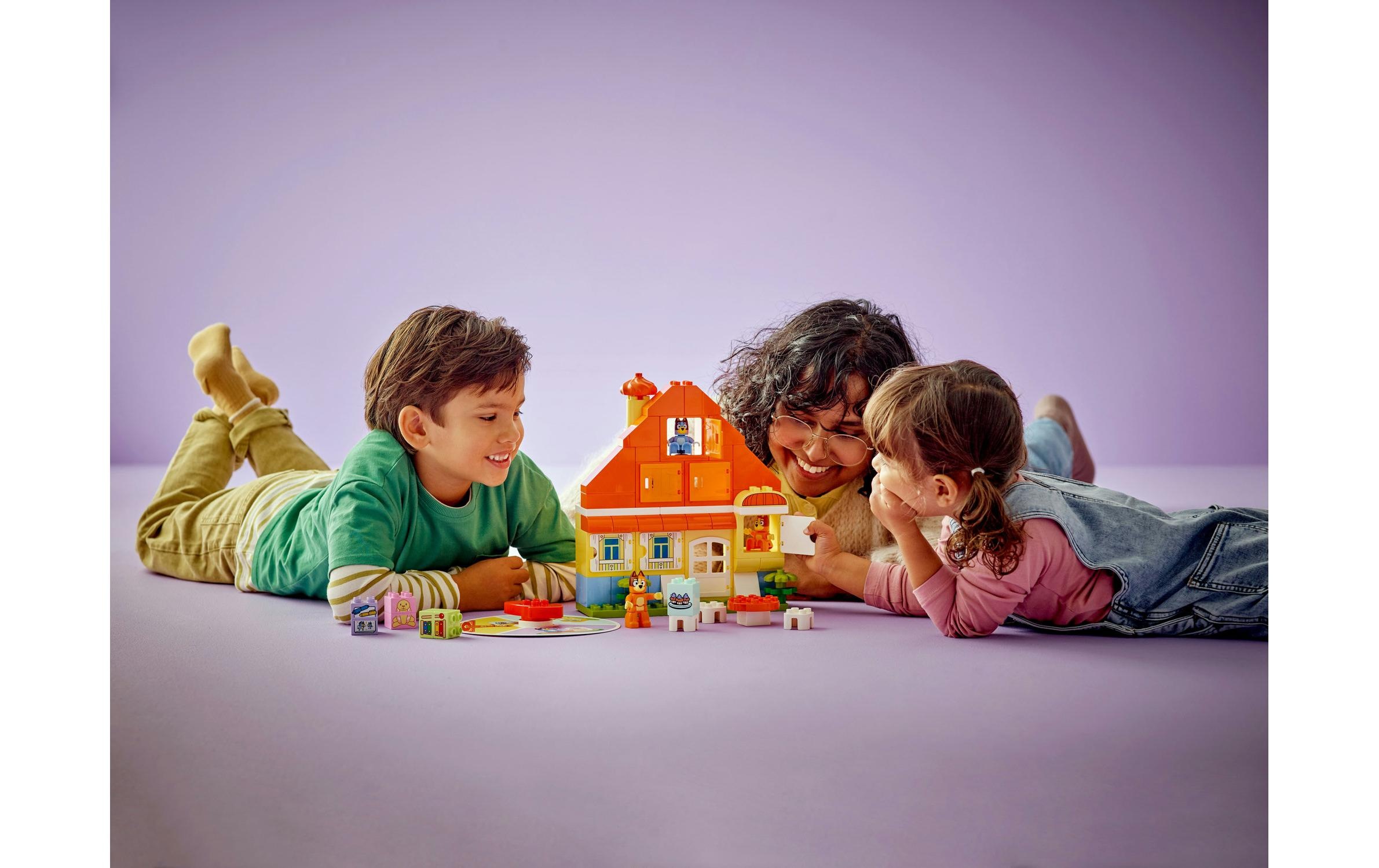 LEGO® Spielbausteine »LEGO® DUPLO® Blueys Familienhaus mit Memory-Spiel 10459«, (83 St.)